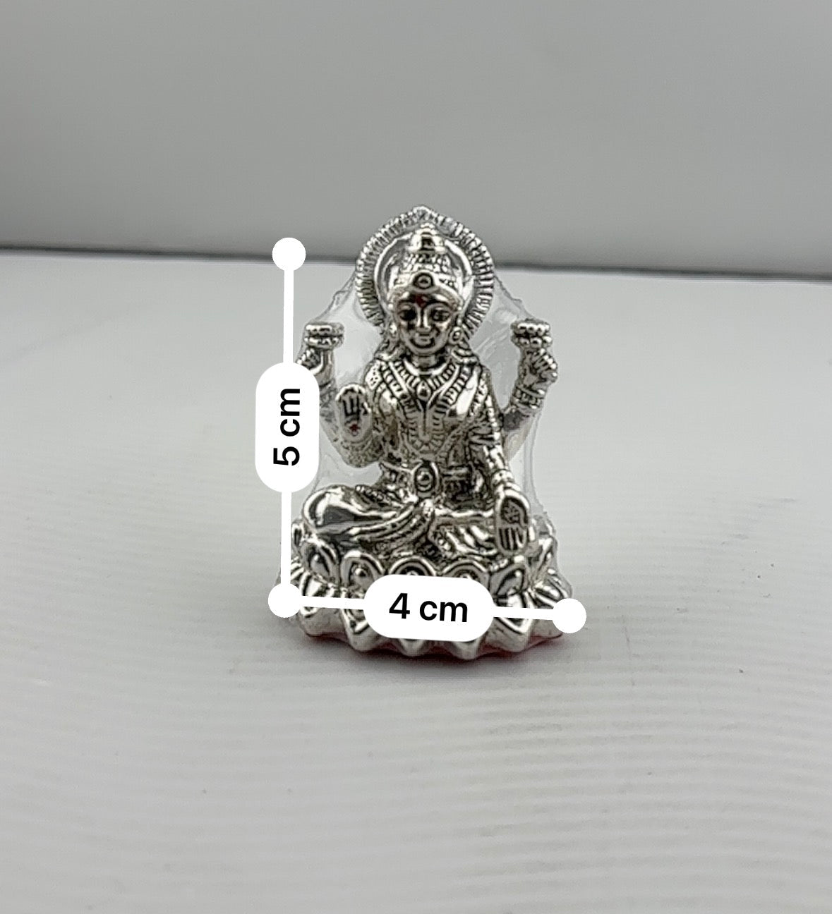 Silver Goddess Lakshmi Idol Design 4 23gm – Divine Laxmi Murti for Home Mandir & Gifting
