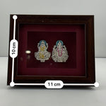 999 Pure Silver Ganesha & Lakshmi Photo Frame 10gm – Auspicious Frame silver idol