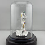 999 Pure Silver Radha Krishna Idol – Divine Couple Murti with Purple Details