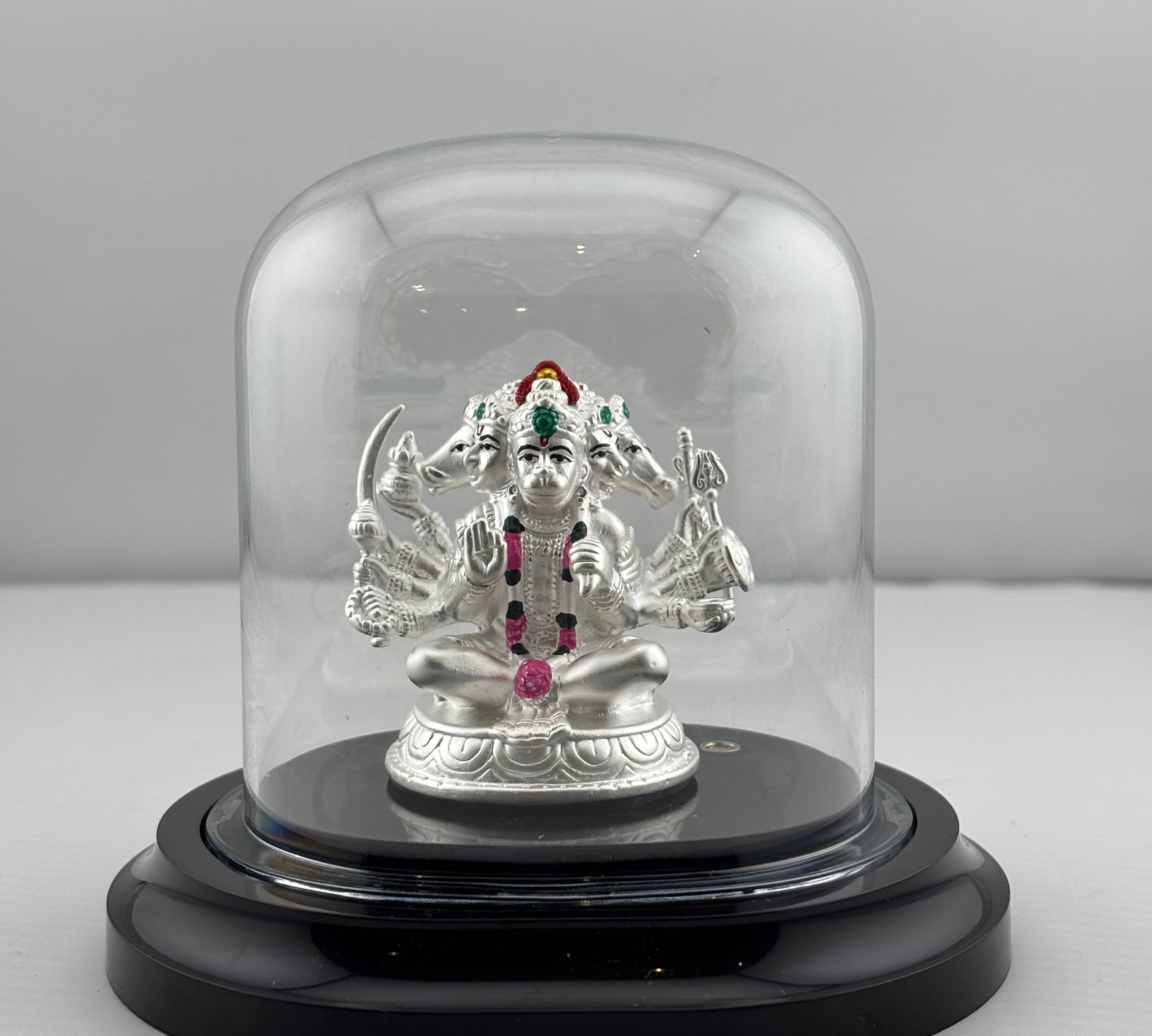 999 Pure Silver Pancha Mukhi Hanuman Idol 20gm – Five – Faced Murti for Temple & Pooja