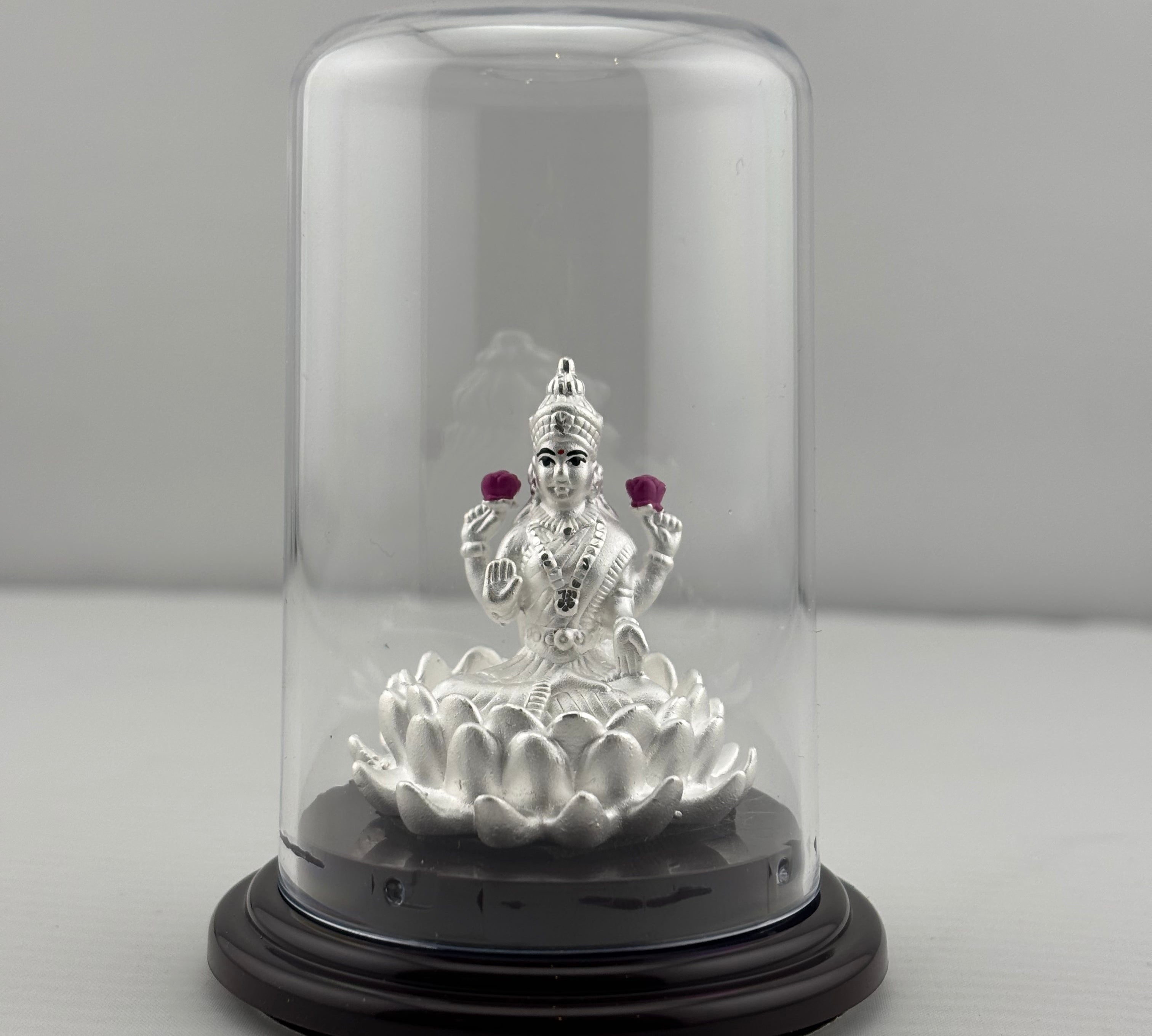 999 Pure Silver Goddess Lakshmi Idol 9gm – Floral Laxmi Murti for Diwali & Pooja