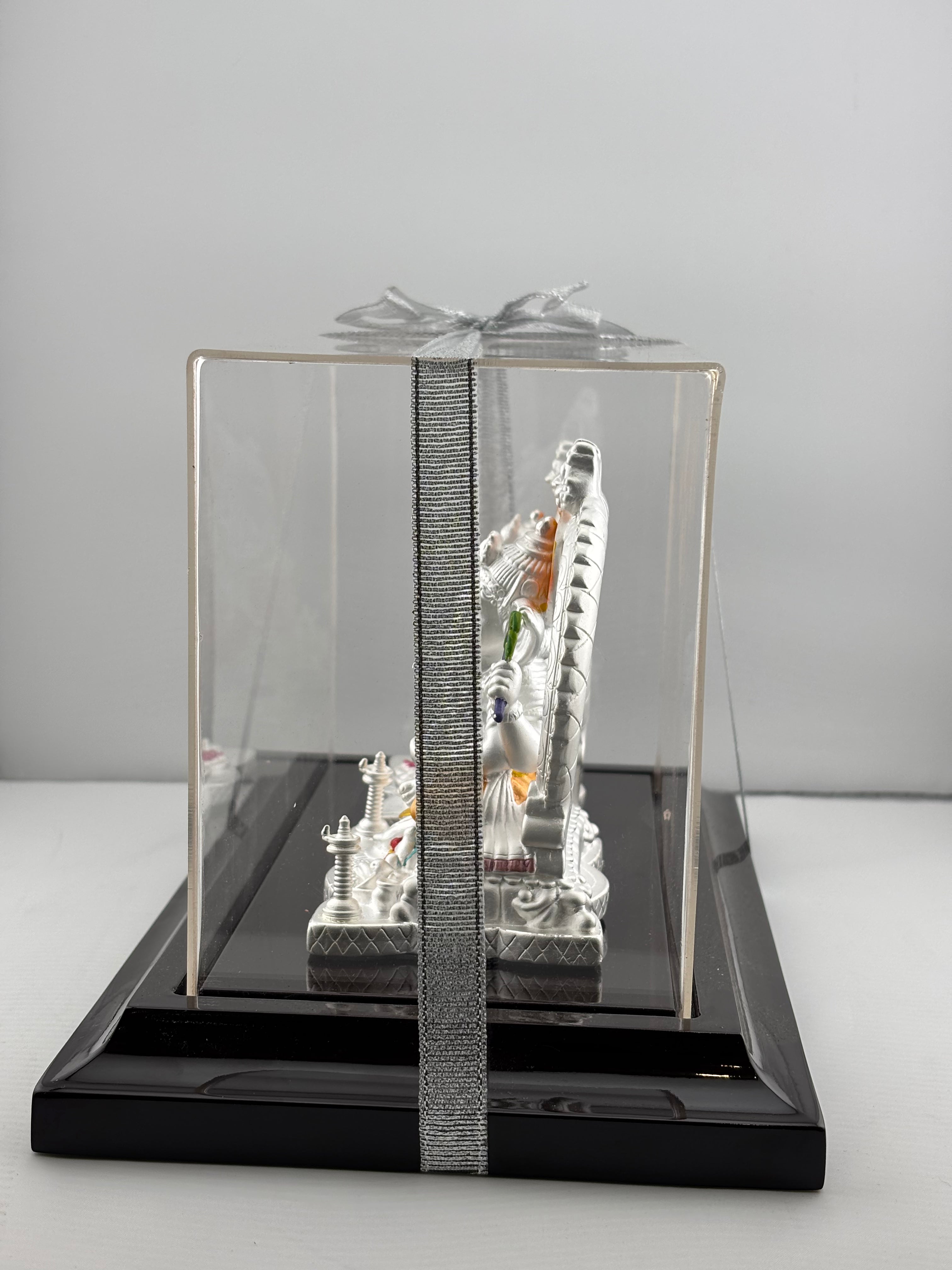 999 Pure Silver Ganesha & Lakshmi Idol 220gm – Prosperity Murti for Temple & Gifting