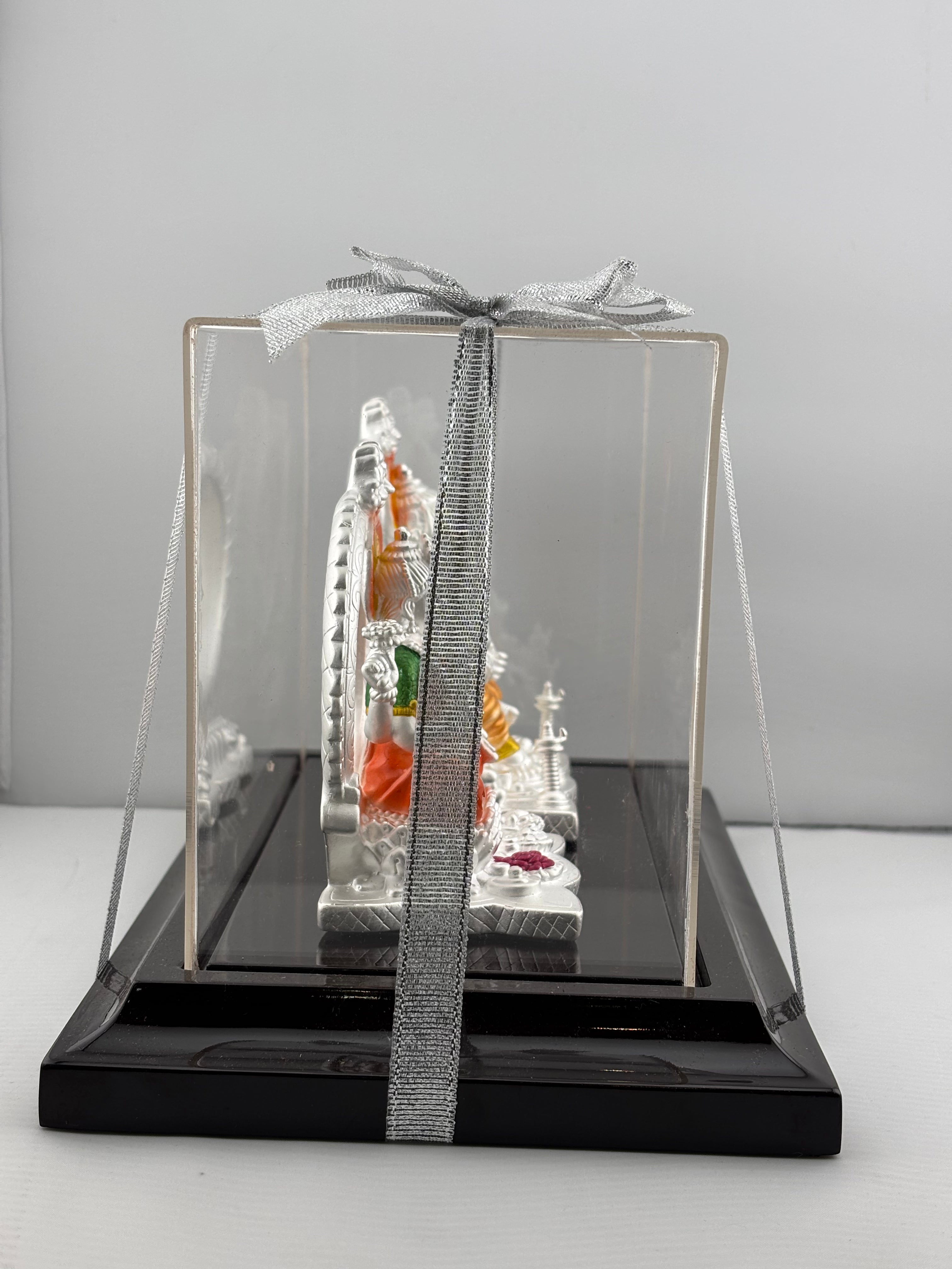 999 Pure Silver Ganesha & Lakshmi Idol 220gm – Prosperity Murti for Temple & Gifting