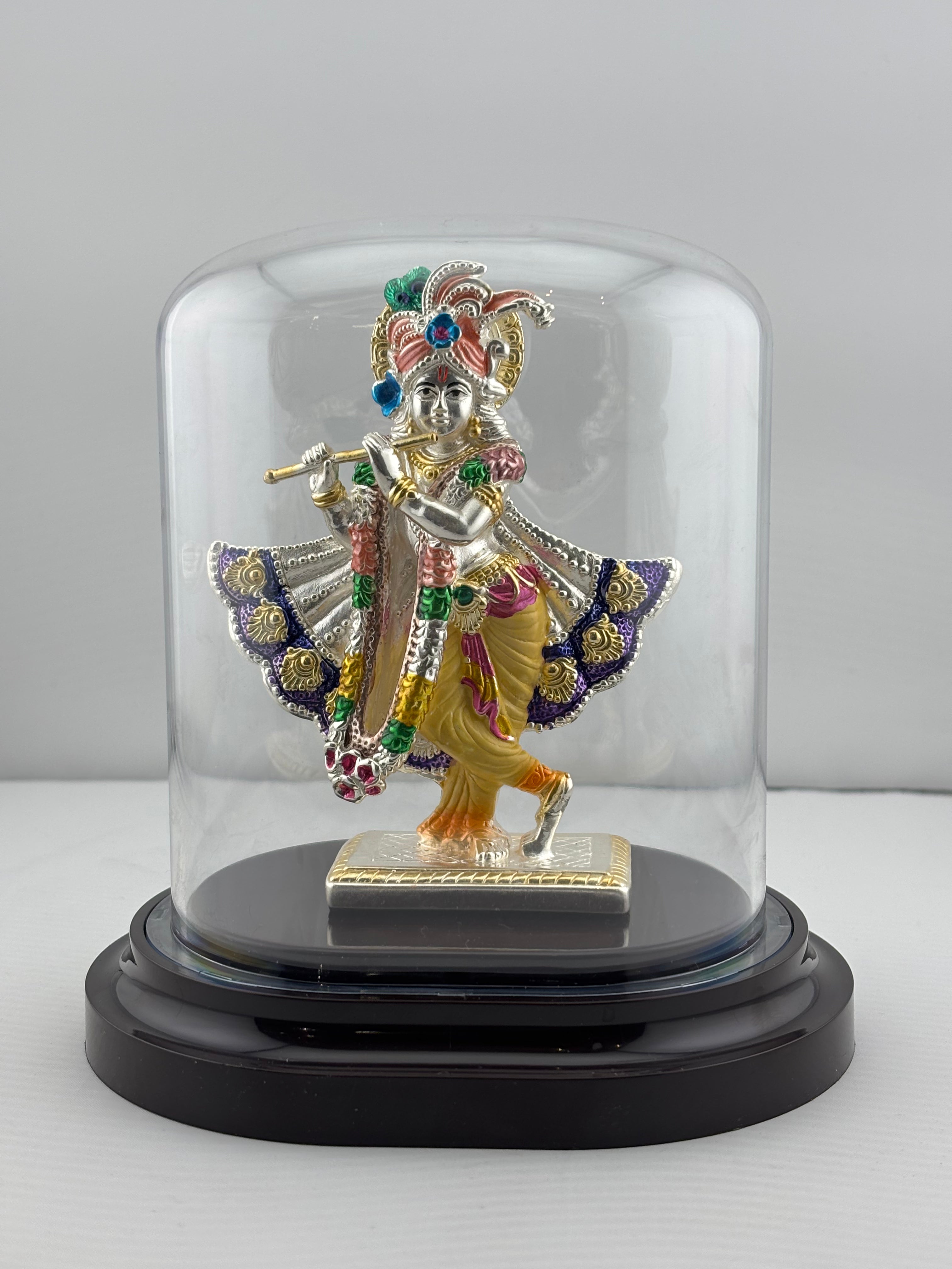 999 Pure Silver Lord Krishna Idol 42gm – Divine Bal Gopal Murti for Temple & Gifting