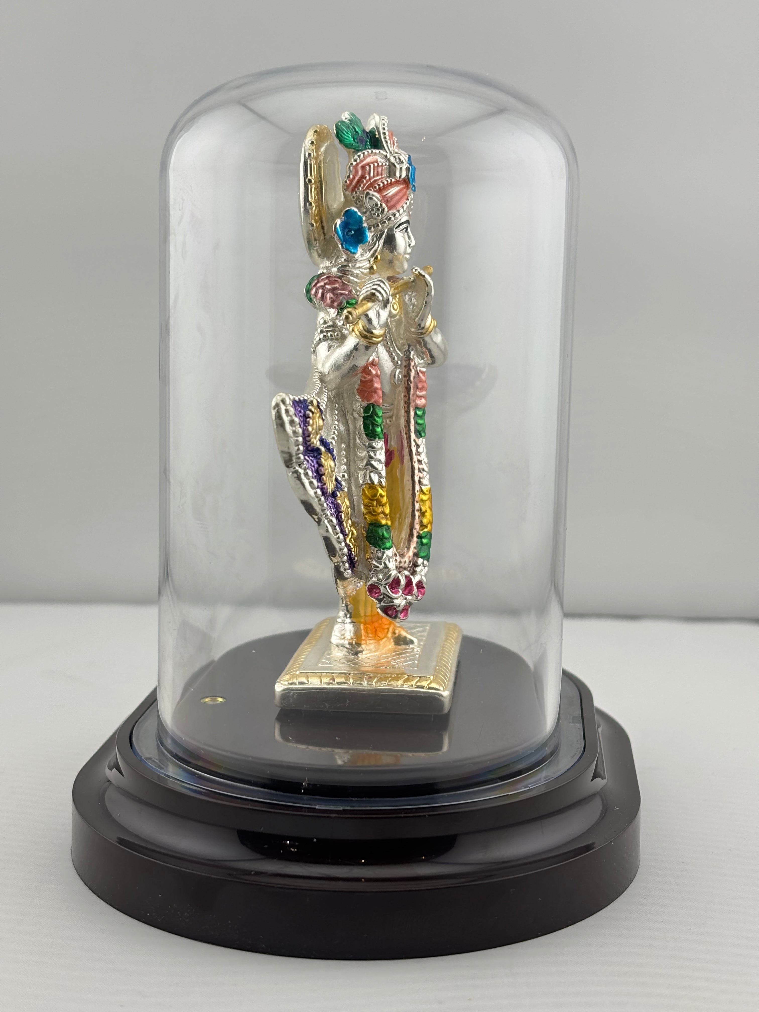 999 Pure Silver Lord Krishna Idol 42gm – Divine Bal Gopal Murti for Temple & Gifting