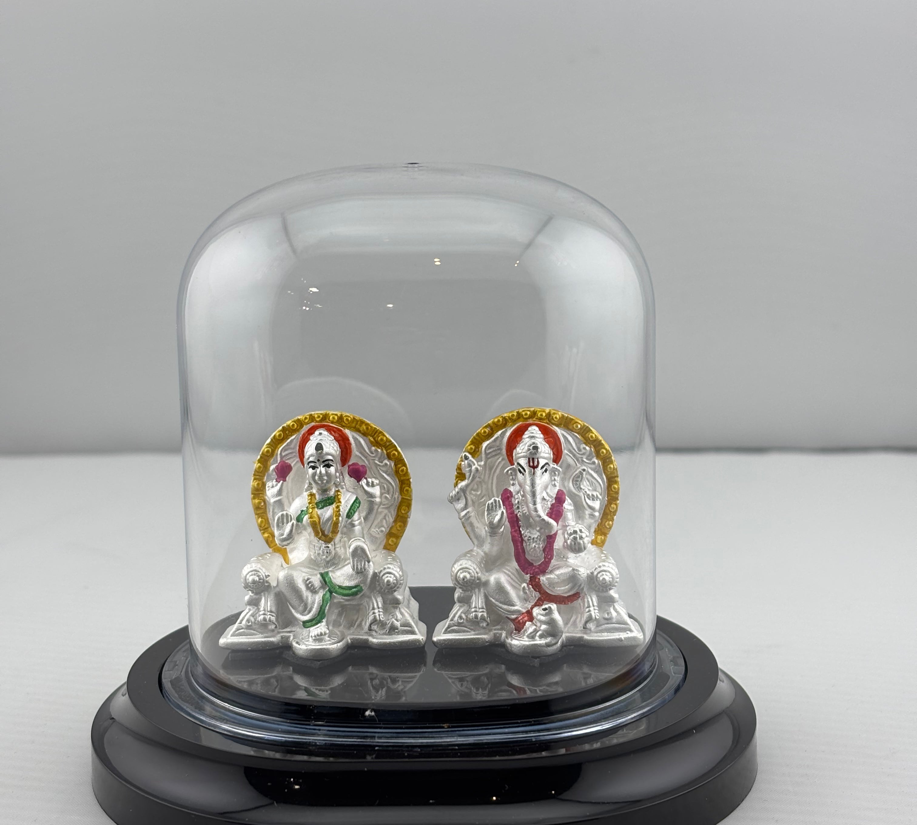 999 Pure Silver Ganesha & Lakshmi Idol Design 2 16gm