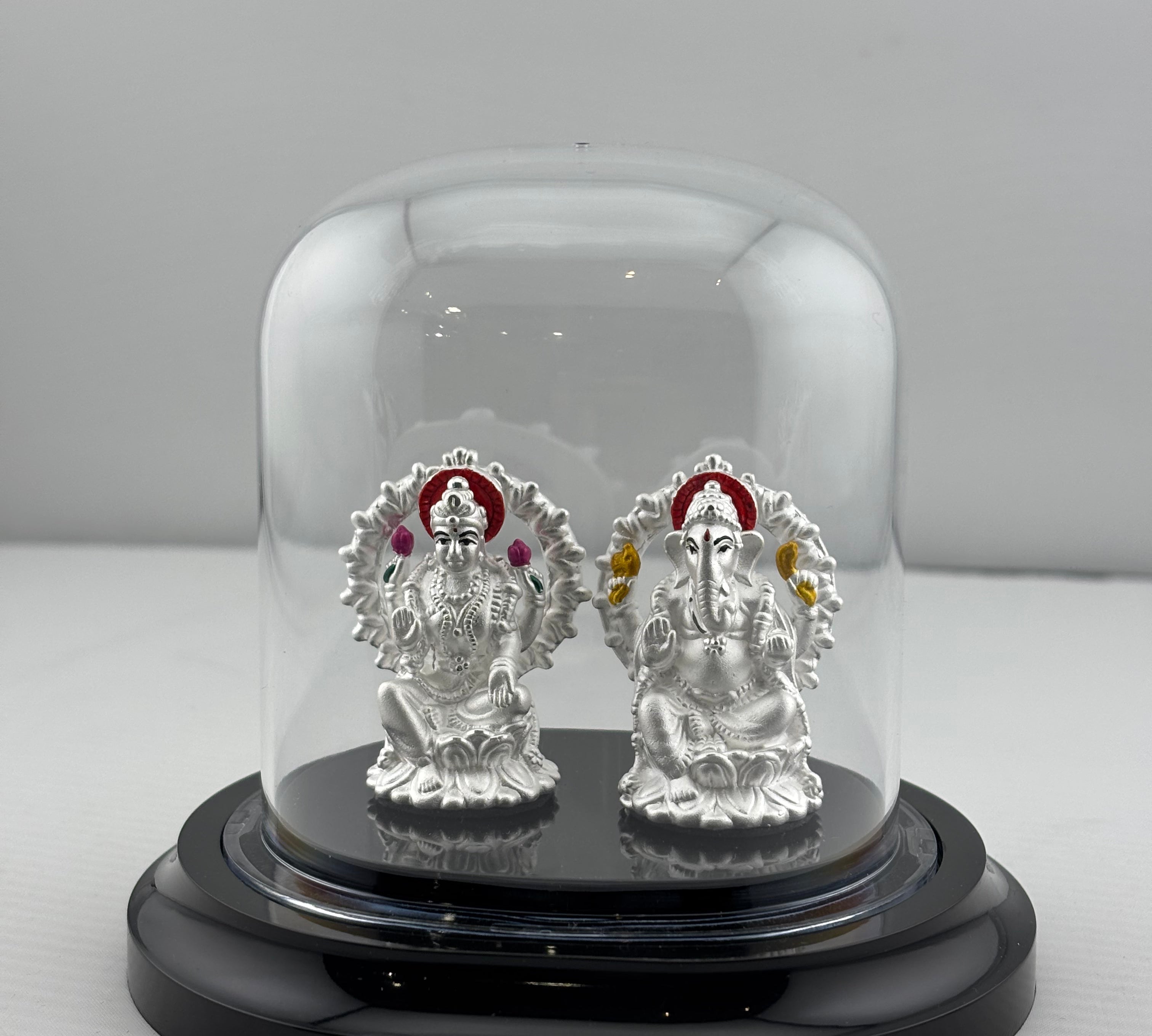 999 Pure Silver Ganesha & Lakshmi Idol Design 3 18gm