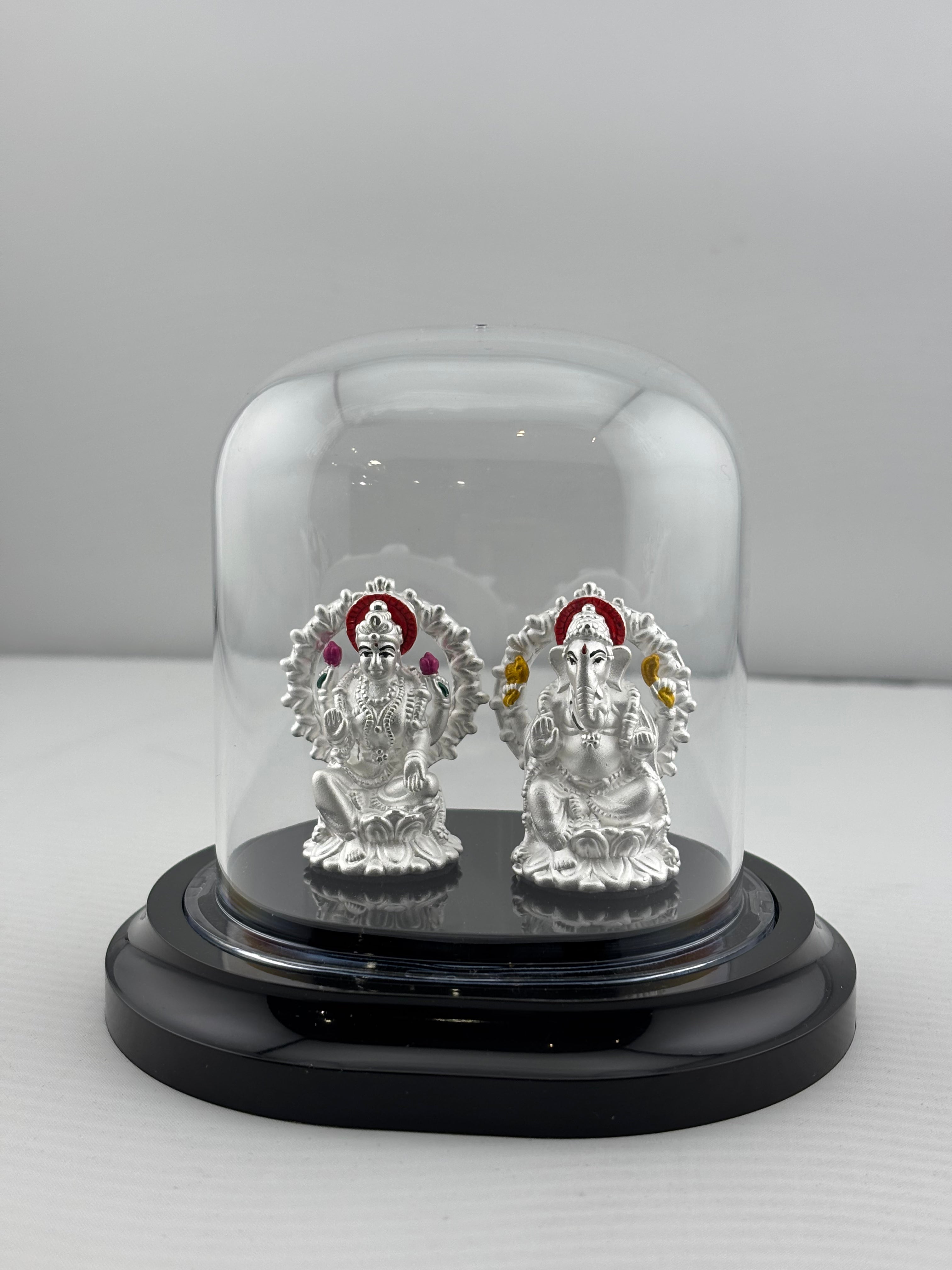 999 Pure Silver Ganesha & Lakshmi Idol Design 3 18gm