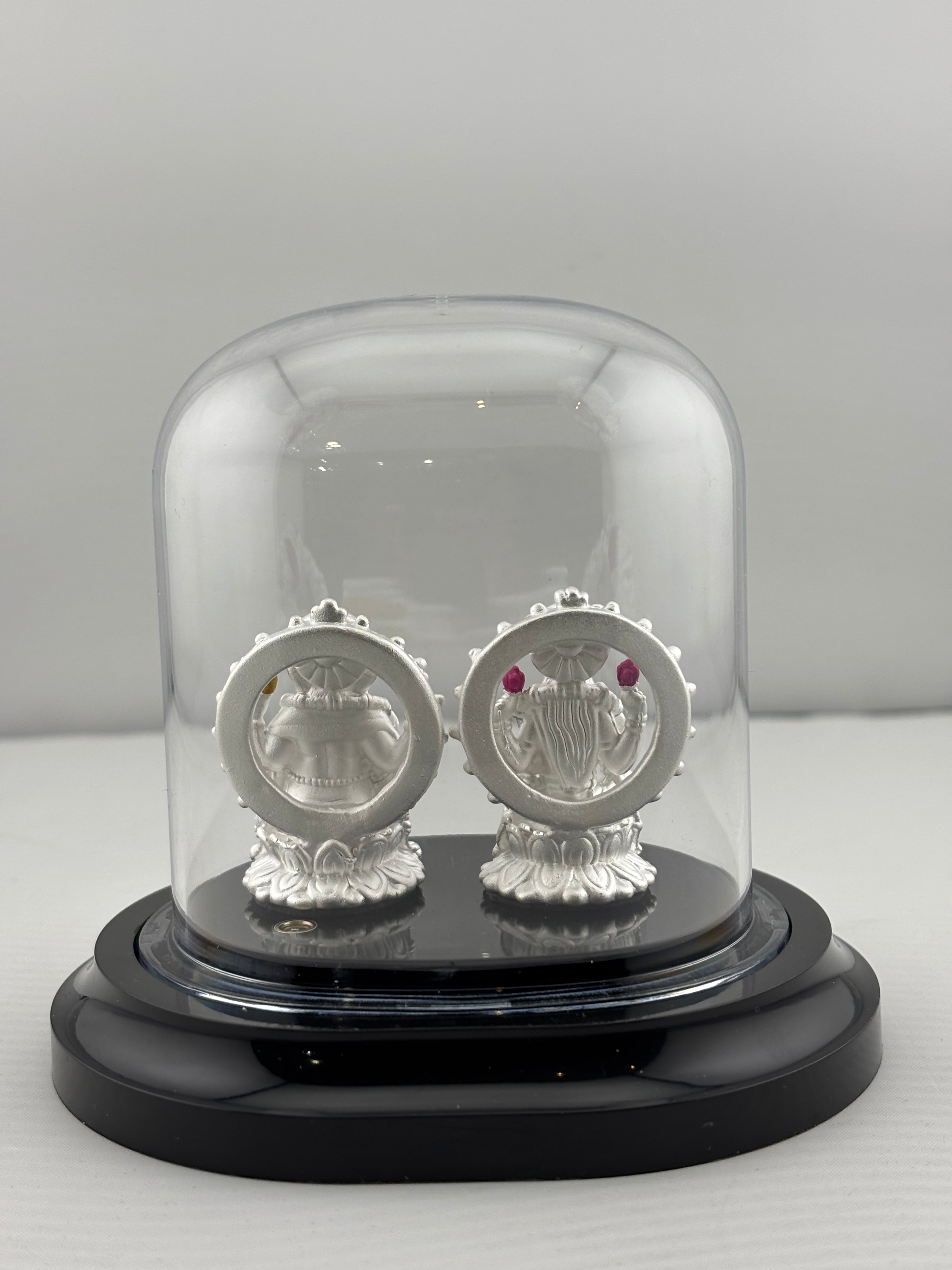 999 Pure Silver Ganesha & Lakshmi Idol Design 3 18gm