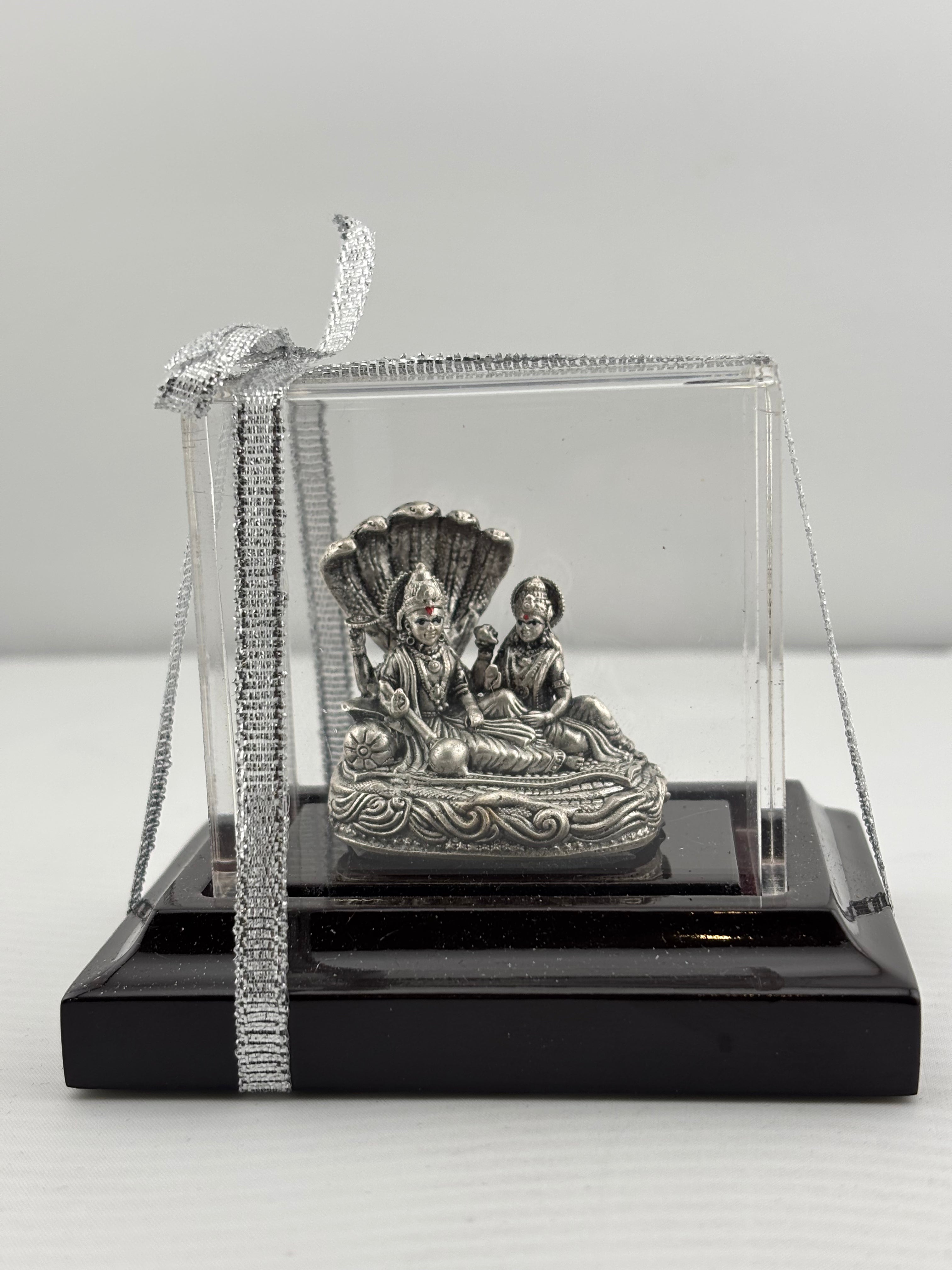 Silver Vishnu & Lakshmi Idol 43gm – Divine Couple Murti for Pooja & Prosperity