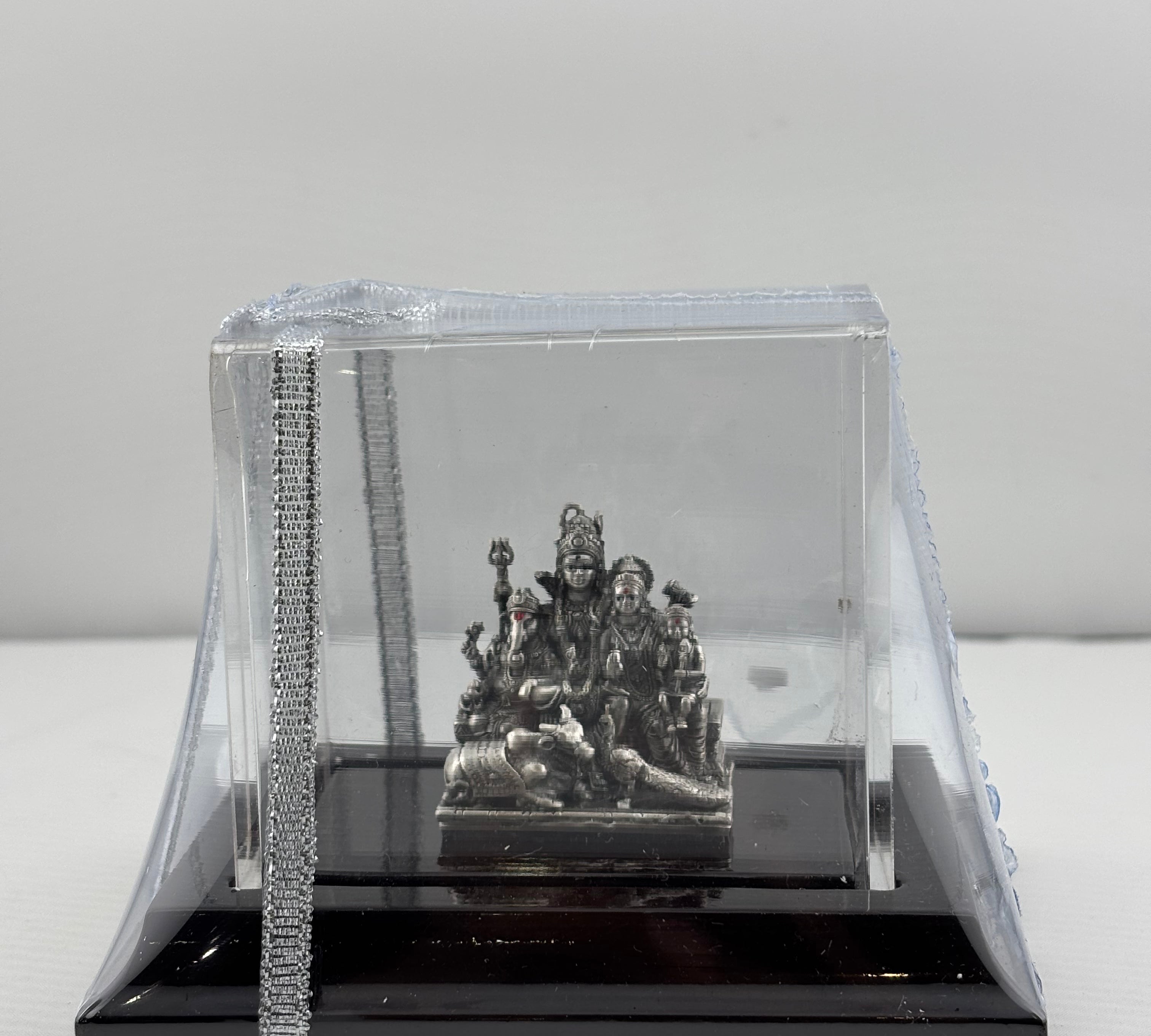 Sterling Silver Shiva Family Idol 47gm – Spiritual Shiv Parivar Murti for Home Mandir