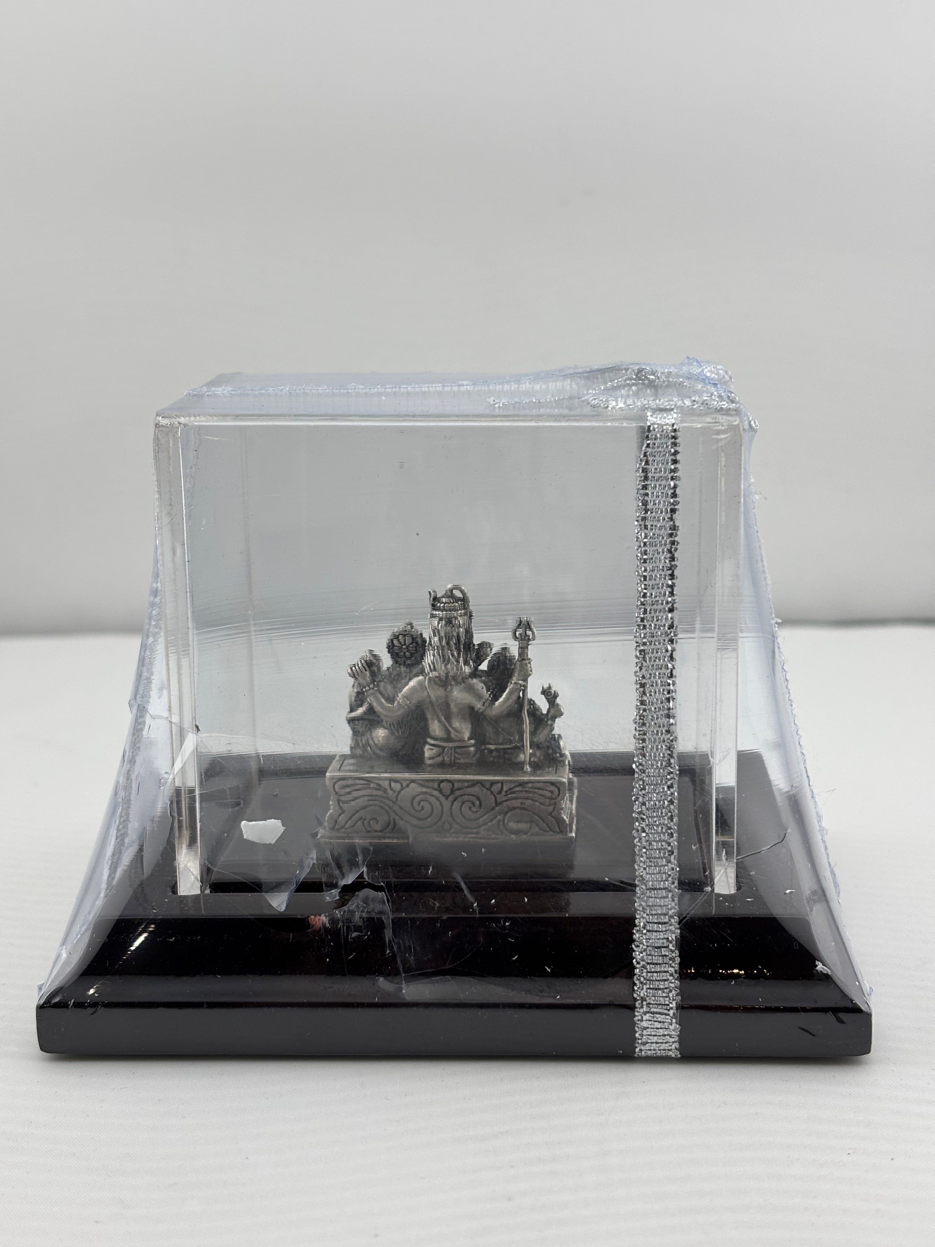 Sterling Silver Shiva Family Idol 47gm – Spiritual Shiv Parivar Murti for Home Mandir