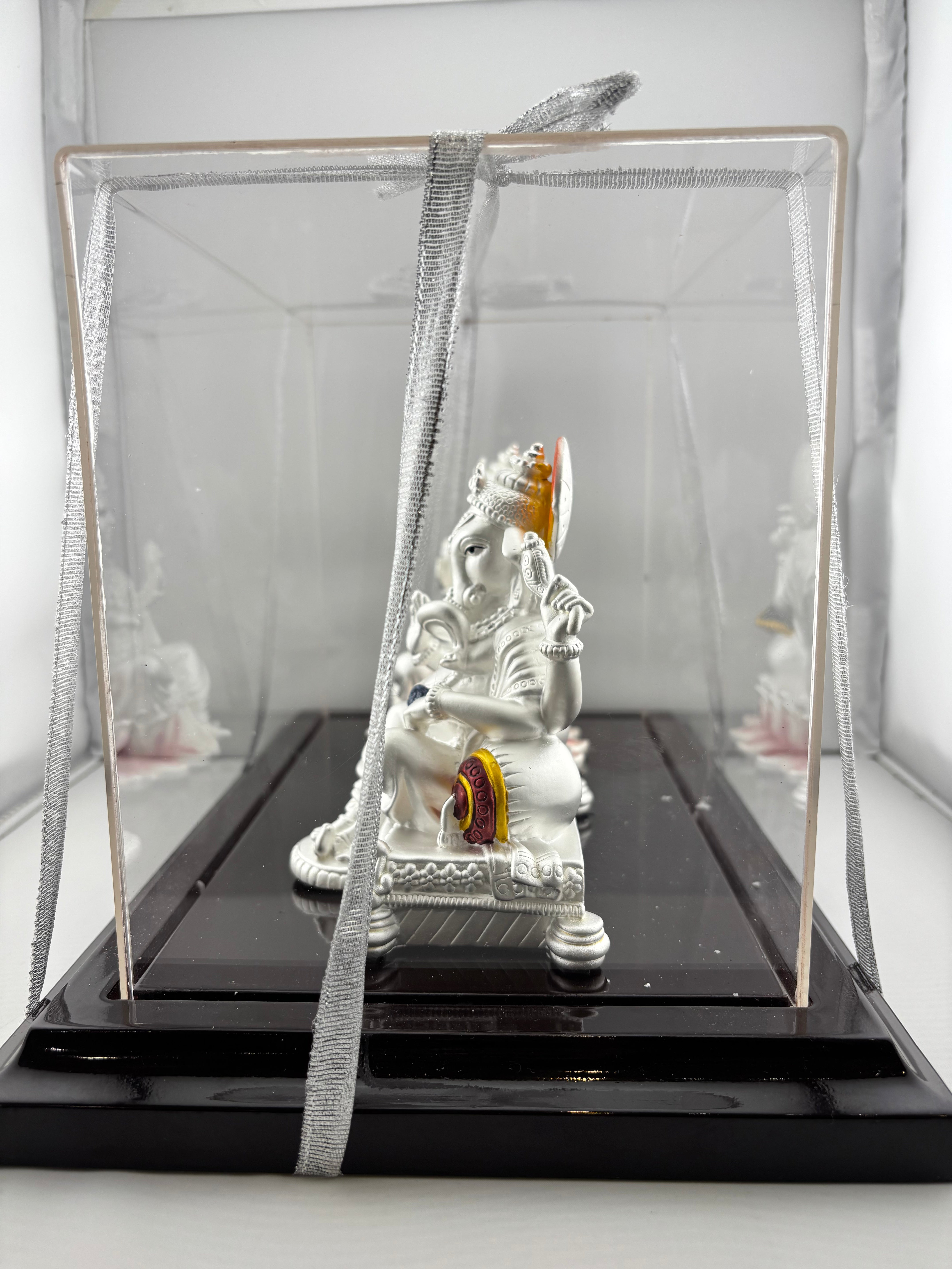 999 Pure Silver Ganesha & Lakshmi Idol 300gm – Prosperity Murti for Diwali & Temple Décor