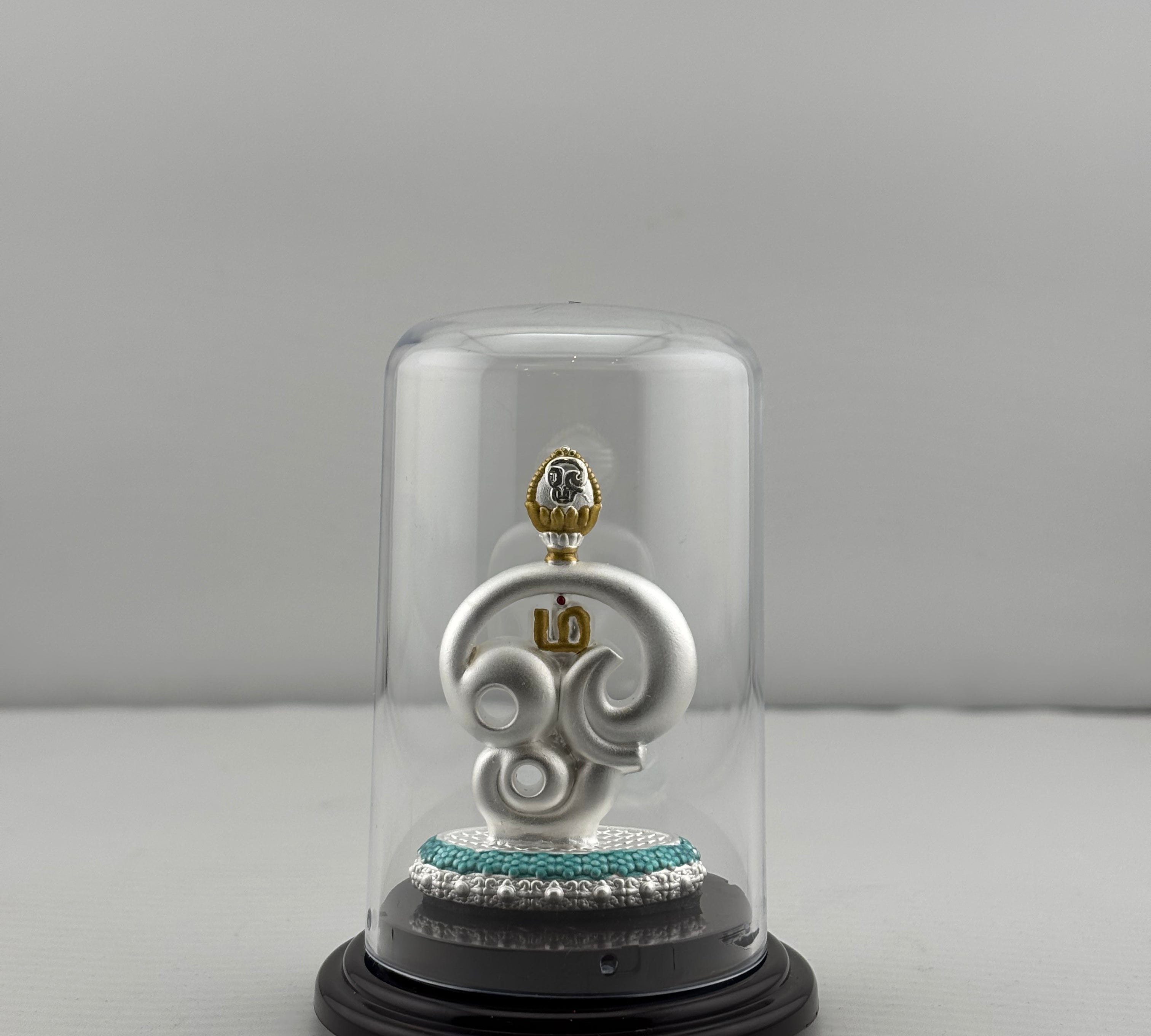 999 Pure Silver Tamil Om with Vel Symbol 12gm – Sacred Spiritual Décor for Home Mandir silver idol