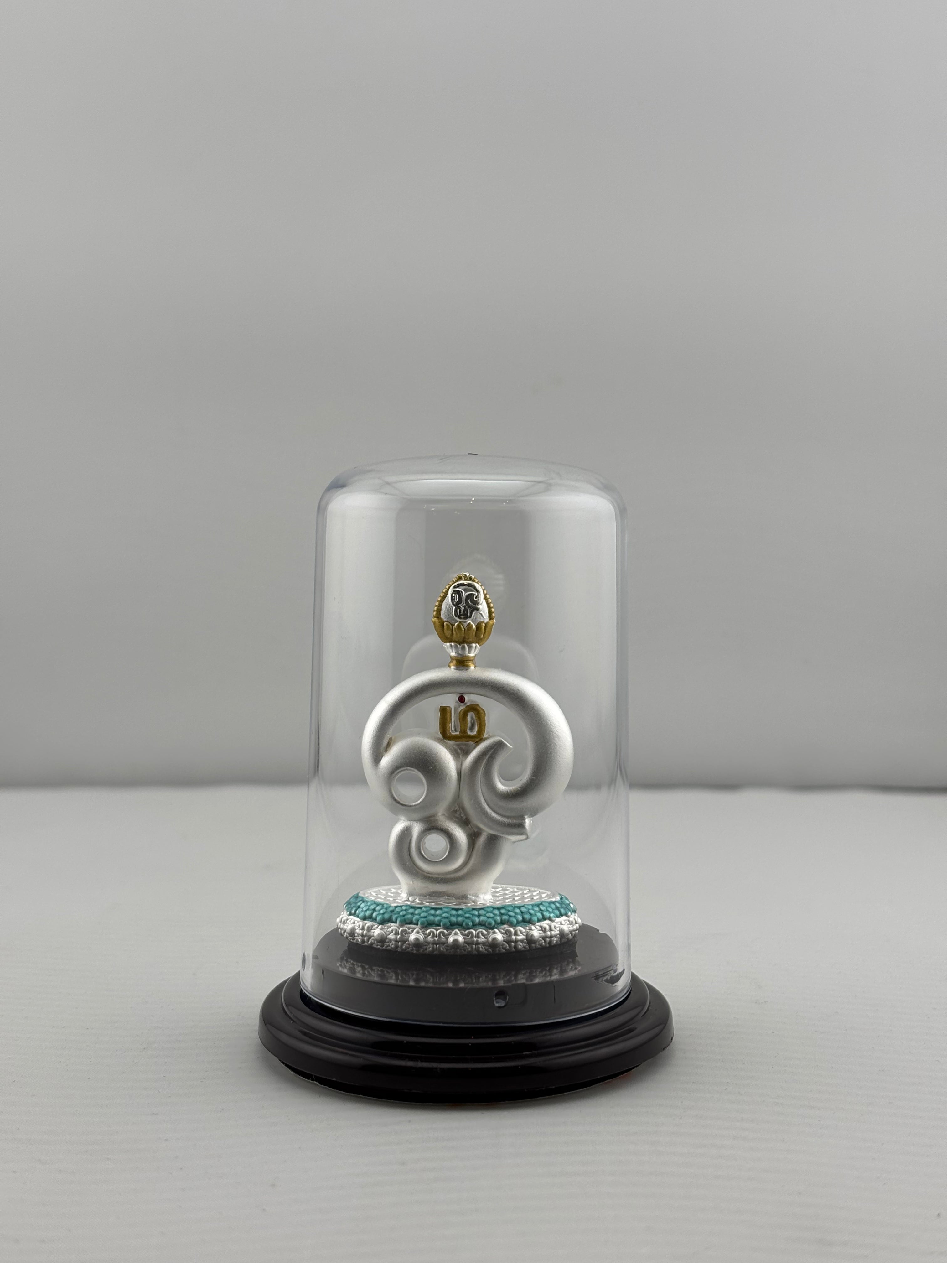 999 Pure Silver Tamil Om with Vel Symbol 12gm – Sacred Spiritual Décor for Home Mandir silver idol