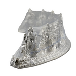 Silver Ashta Lakshmi Idol: Hindu Goddess Statue with Sanskrit Mantra