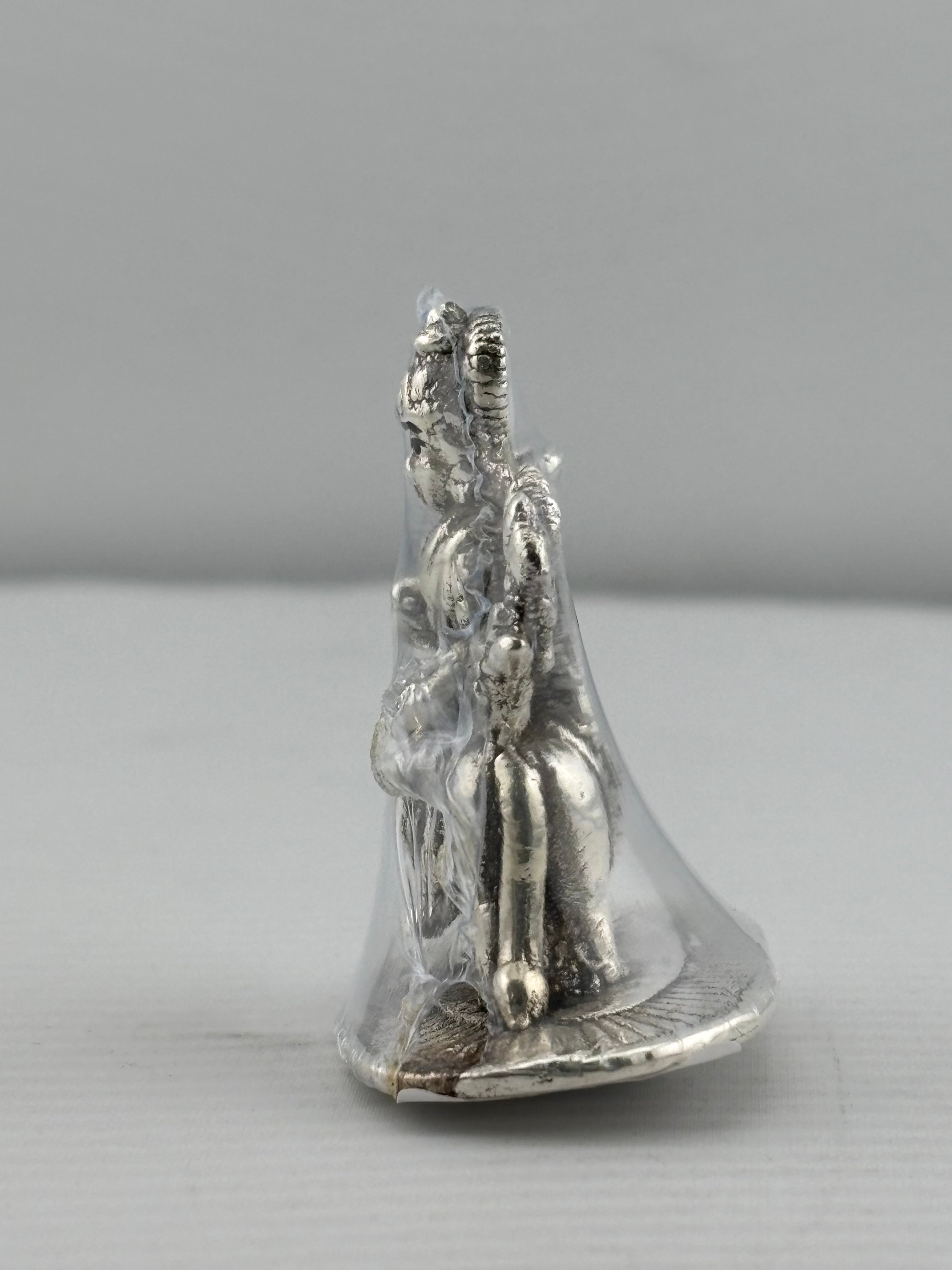 999 Pure Silver Goddess Lakshmi Idol 15gm – Divine Laxmi Murti for Home Mandir & Gifting