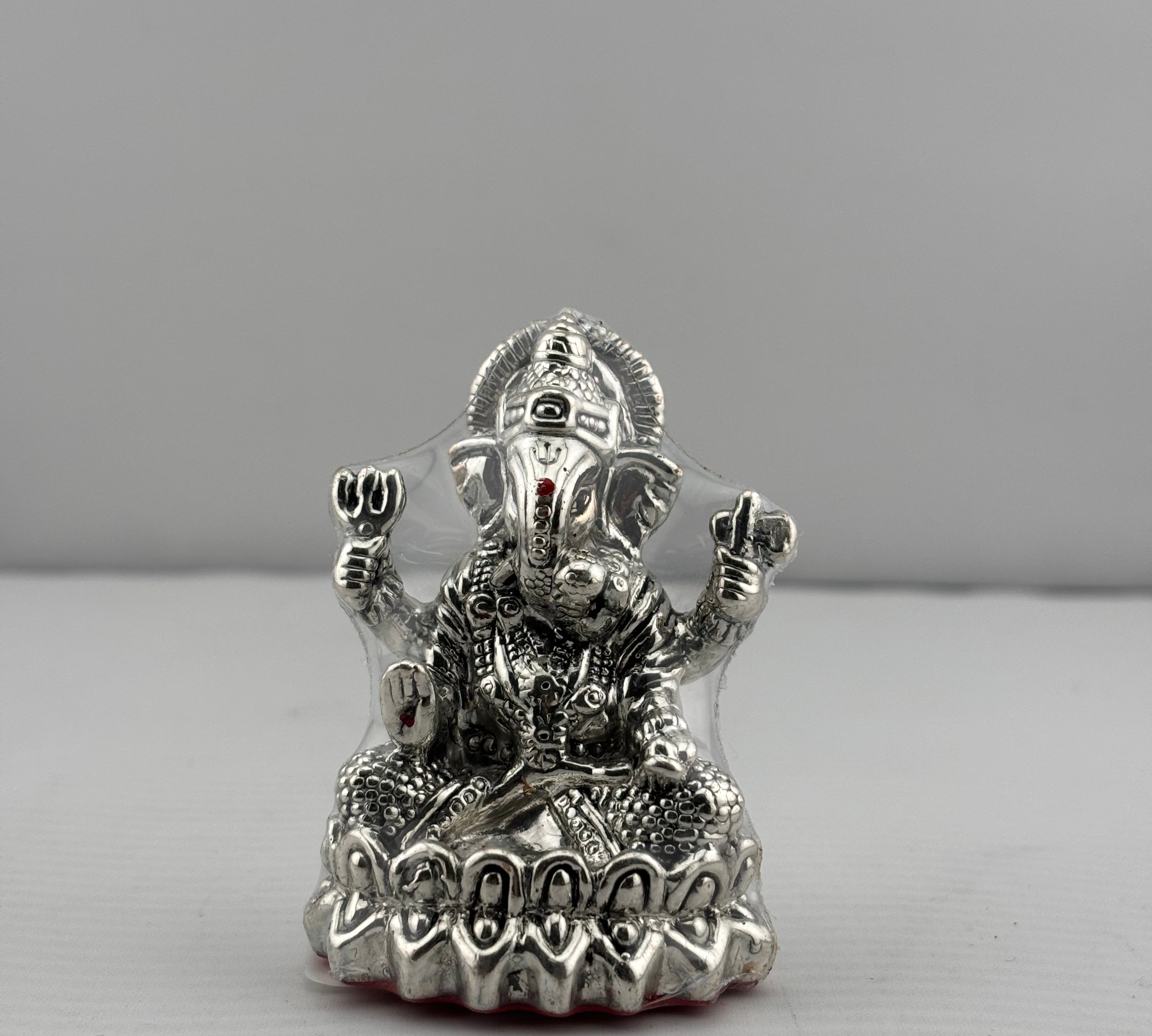 999 Pure Silver Ganesha Idol Design 2 24gm – Divine Ganpati Murti for Home Mandir & Gifting
