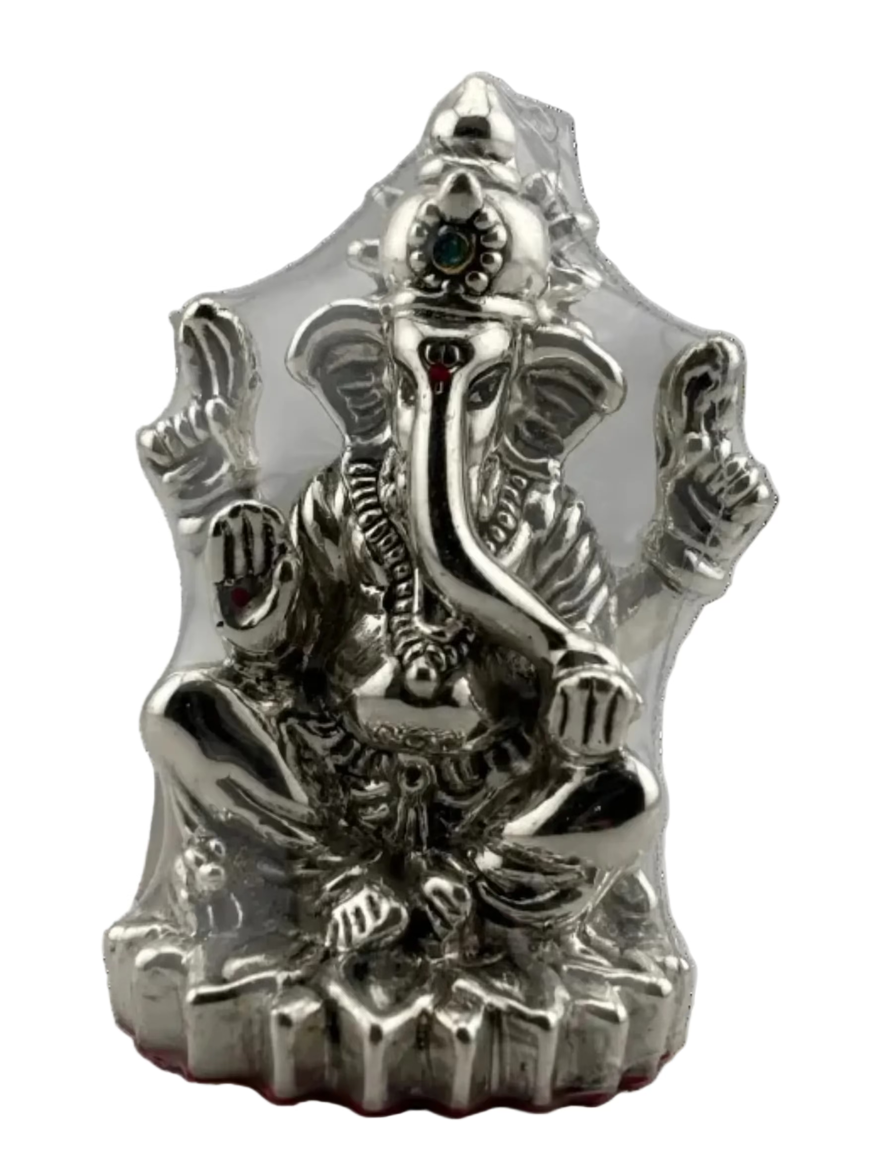 999 Pure Silver Ganesha Idol Design 3 20gm – Divine Ganpati Murti for Home Mandir & Gifting