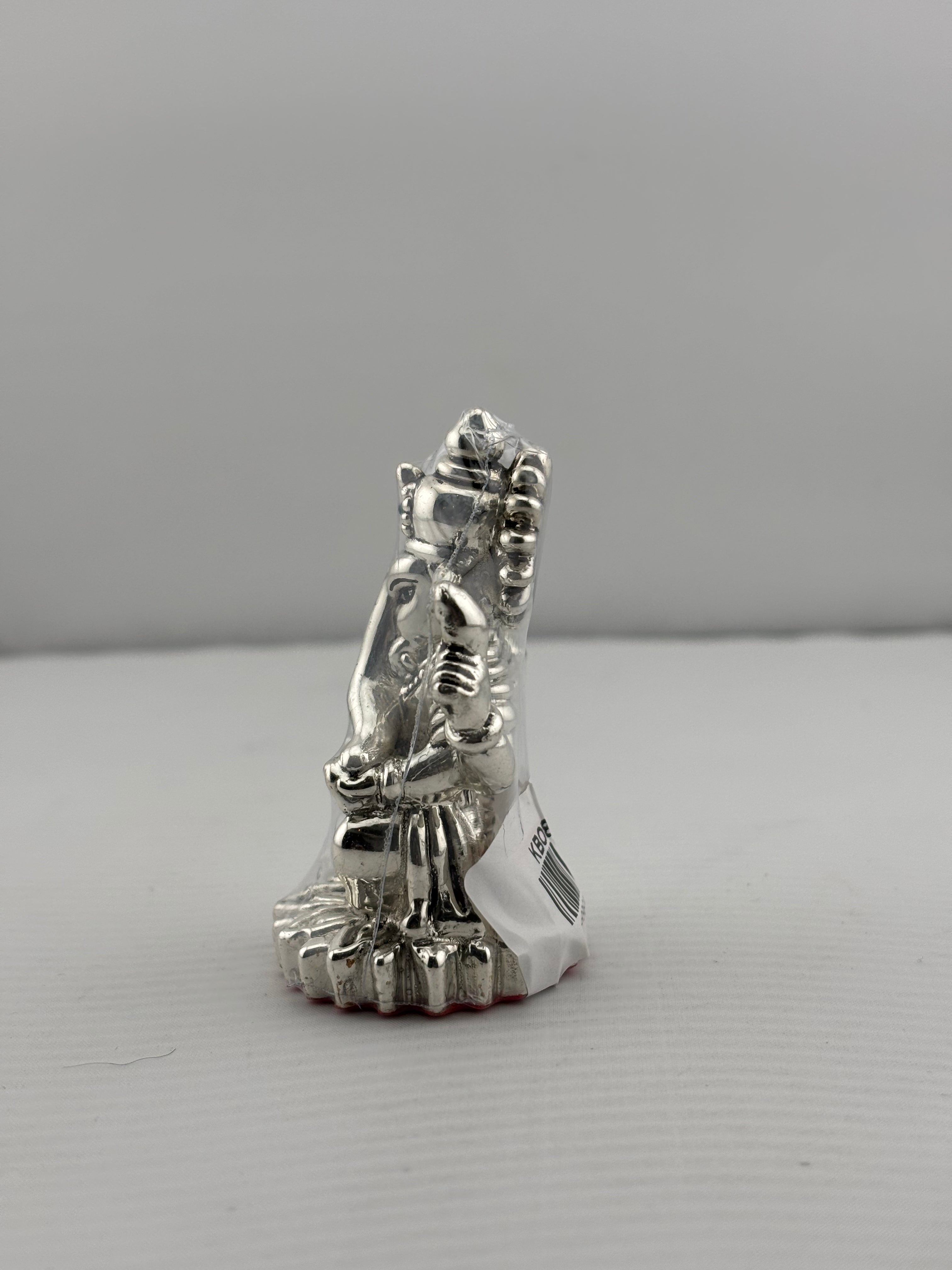 999 Pure Silver Ganesha Idol Design 3 20gm – Divine Ganpati Murti for Home Mandir & Gifting