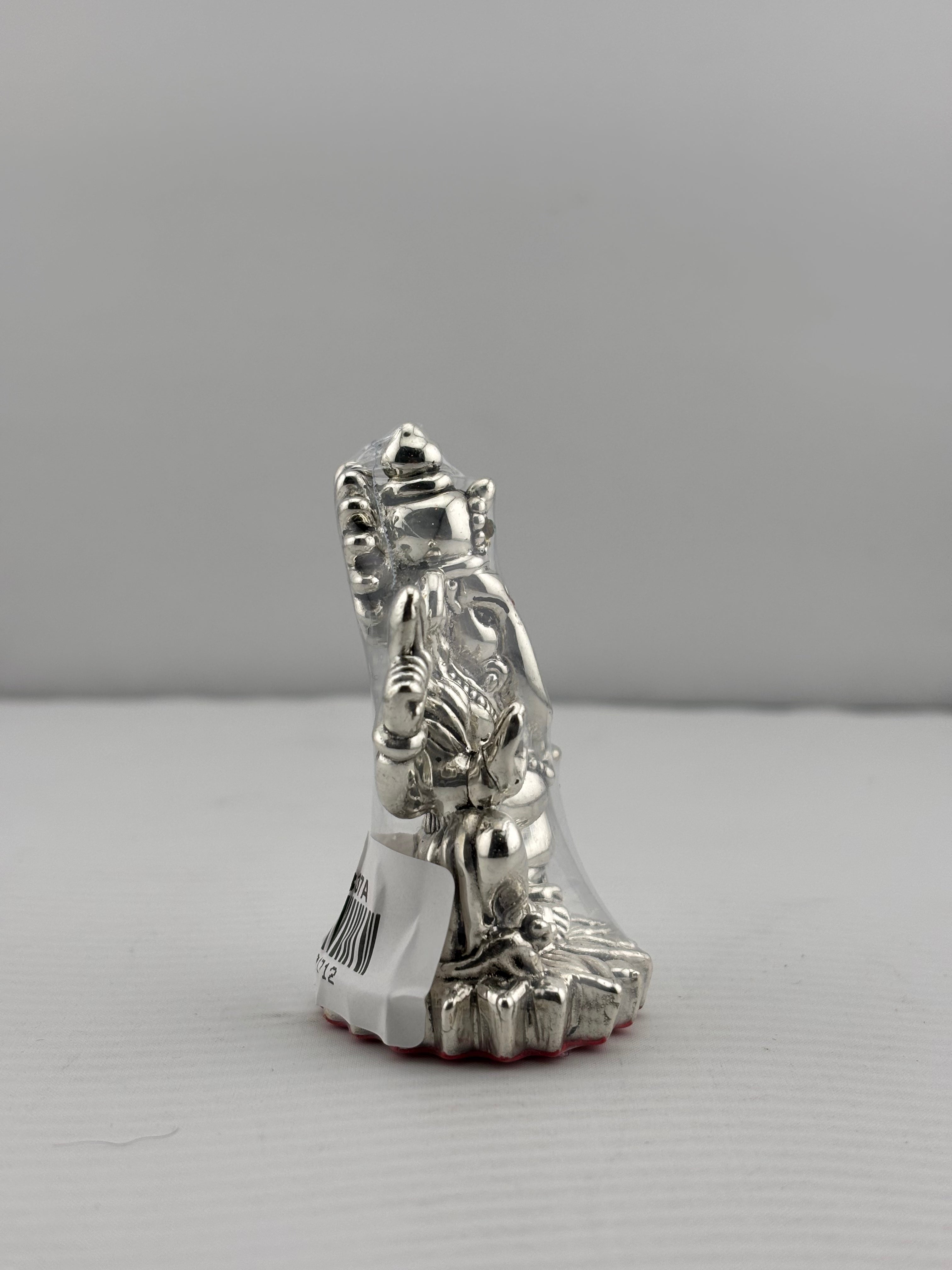 999 Pure Silver Ganesha Idol Design 3 20gm – Divine Ganpati Murti for Home Mandir & Gifting