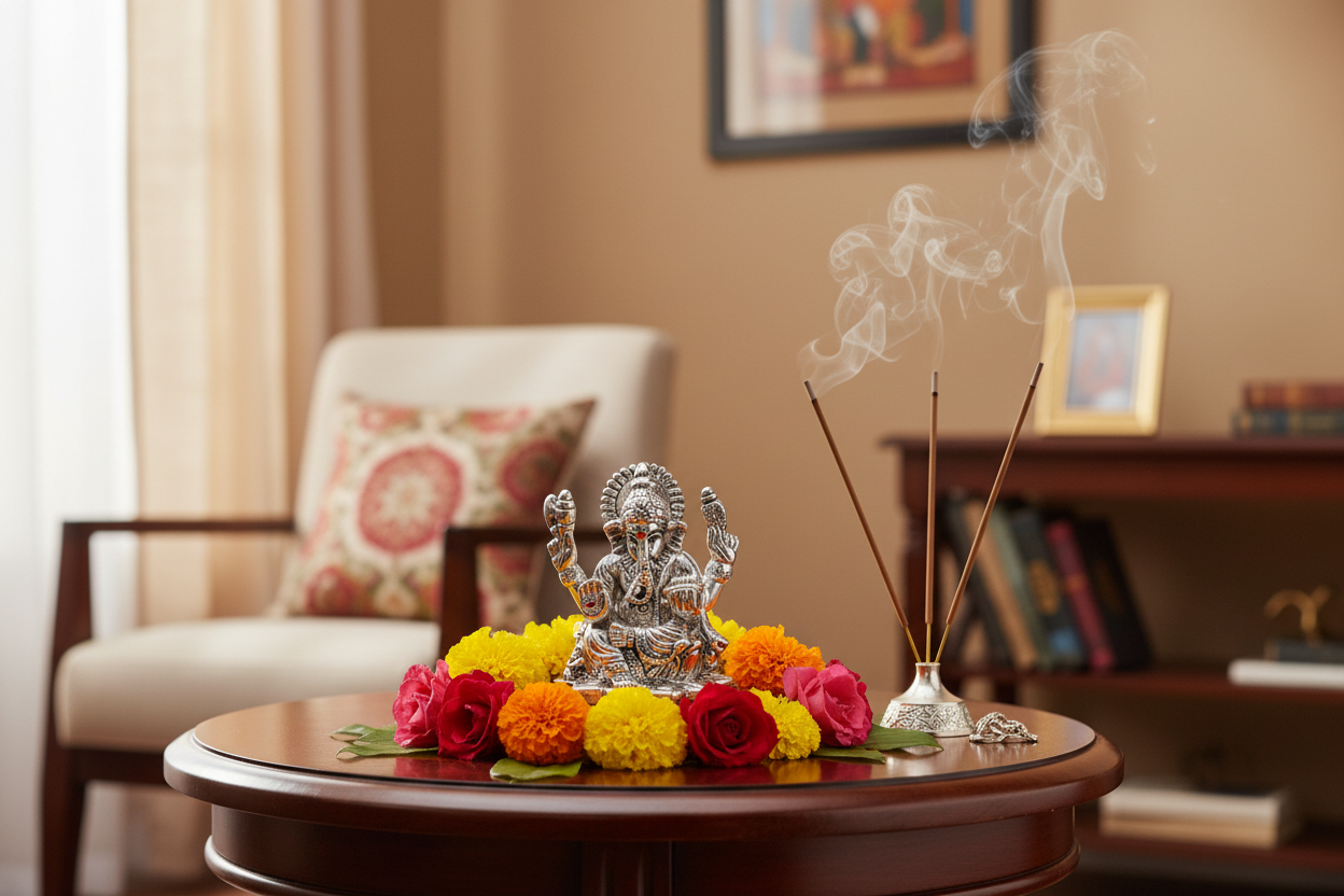Silver Ganesha Idol Design 4 16gm – Divine Ganpati Murti for Home Mandir & Gifting