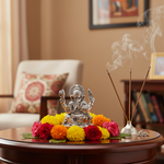 Silver Ganesha Idol Design 4 16gm – Divine Ganpati Murti for Home Mandir & Gifting