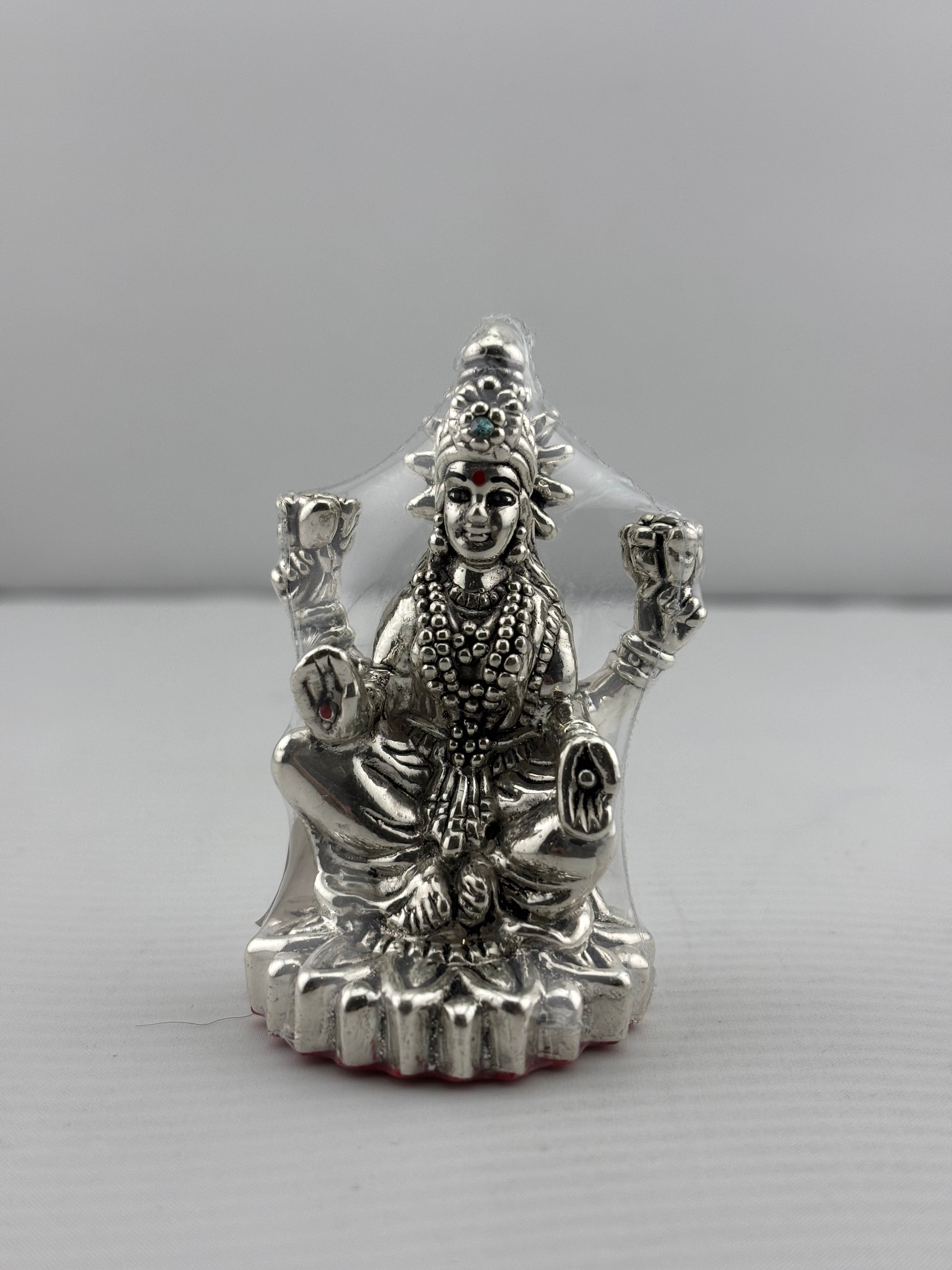 Silver Goddess Lakshmi Idol Design 3 20gm – Divine Laxmi Murti for Home Mandir & Gifting