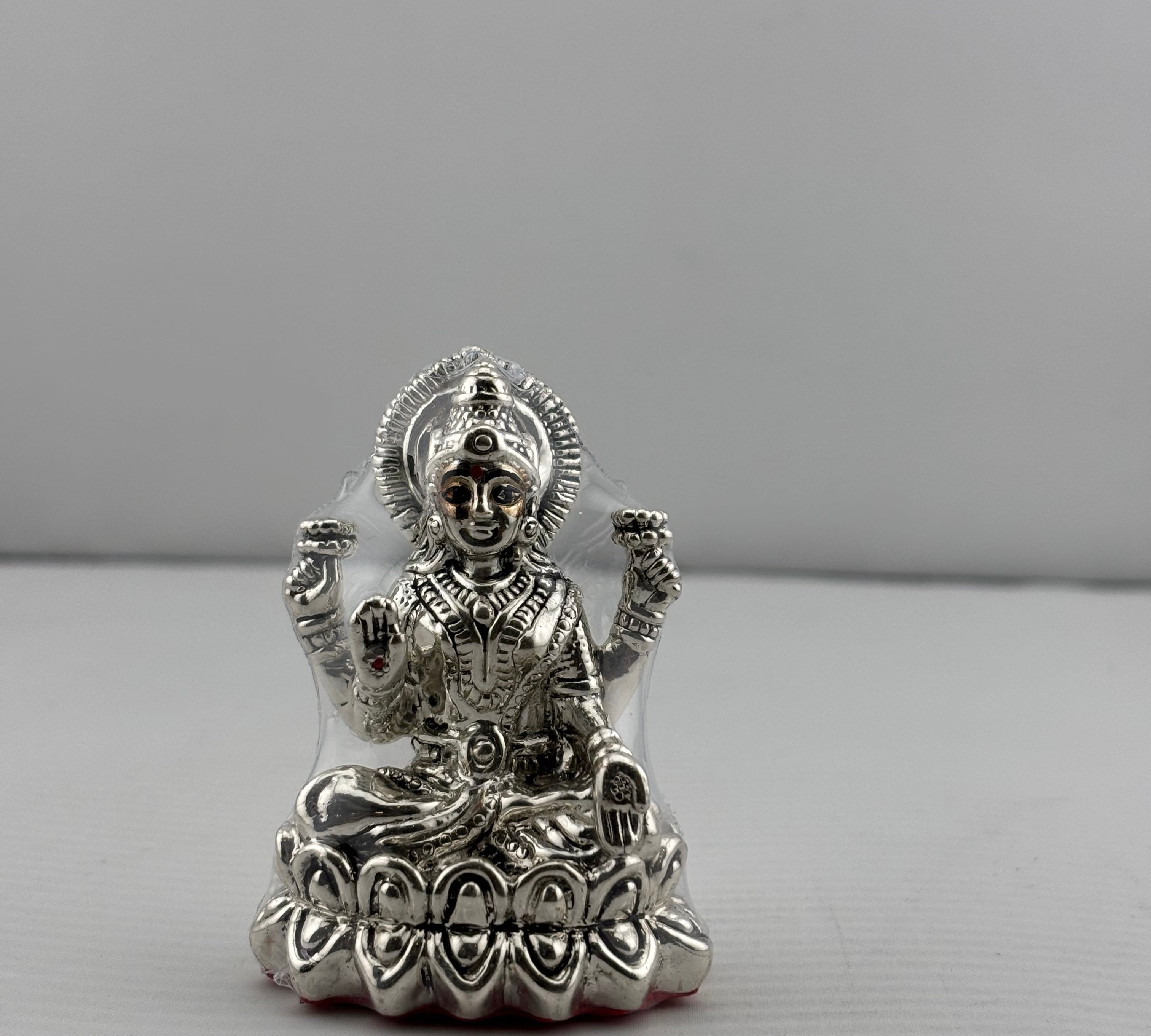 Silver Goddess Lakshmi Idol Design 4 23gm – Divine Laxmi Murti for Home Mandir & Gifting