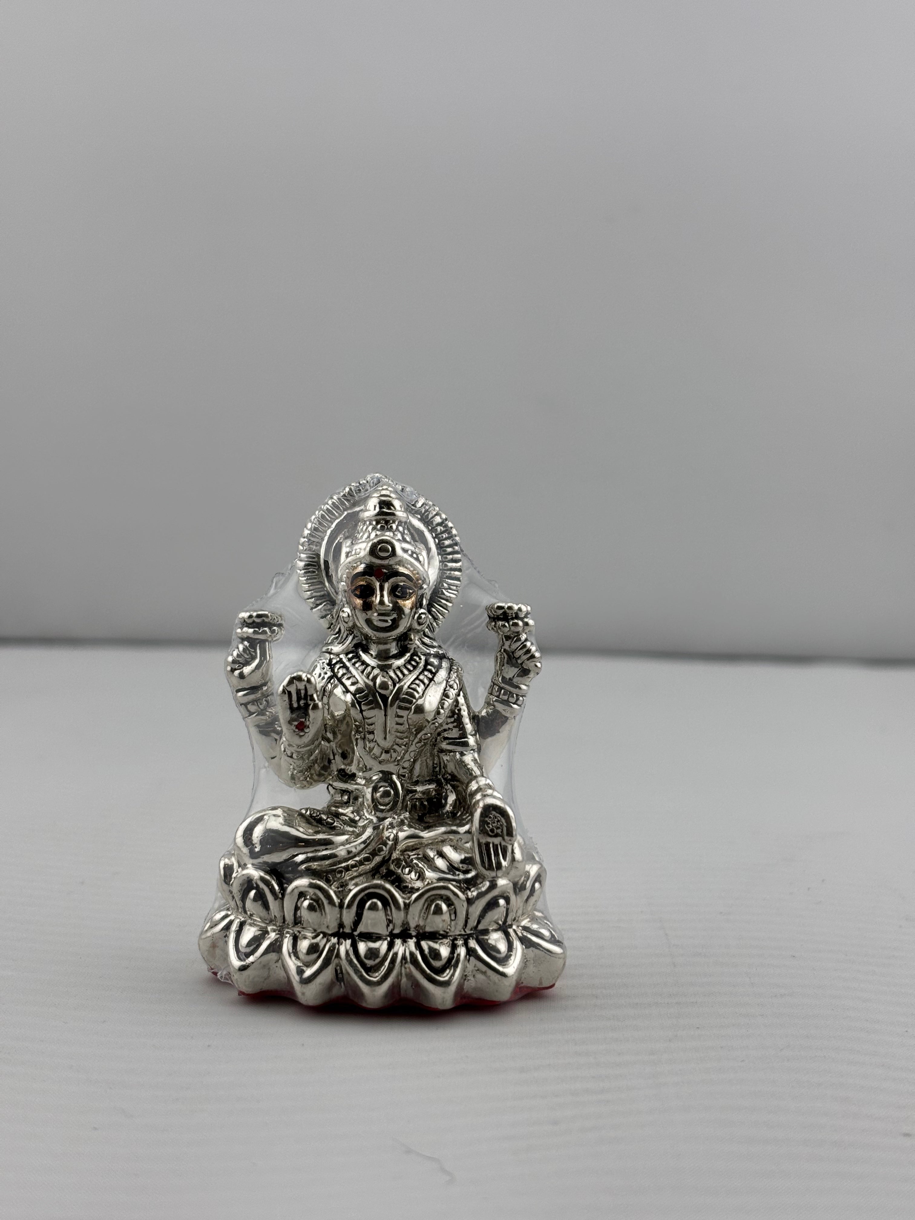 Silver Goddess Lakshmi Idol Design 4 23gm – Divine Laxmi Murti for Home Mandir & Gifting