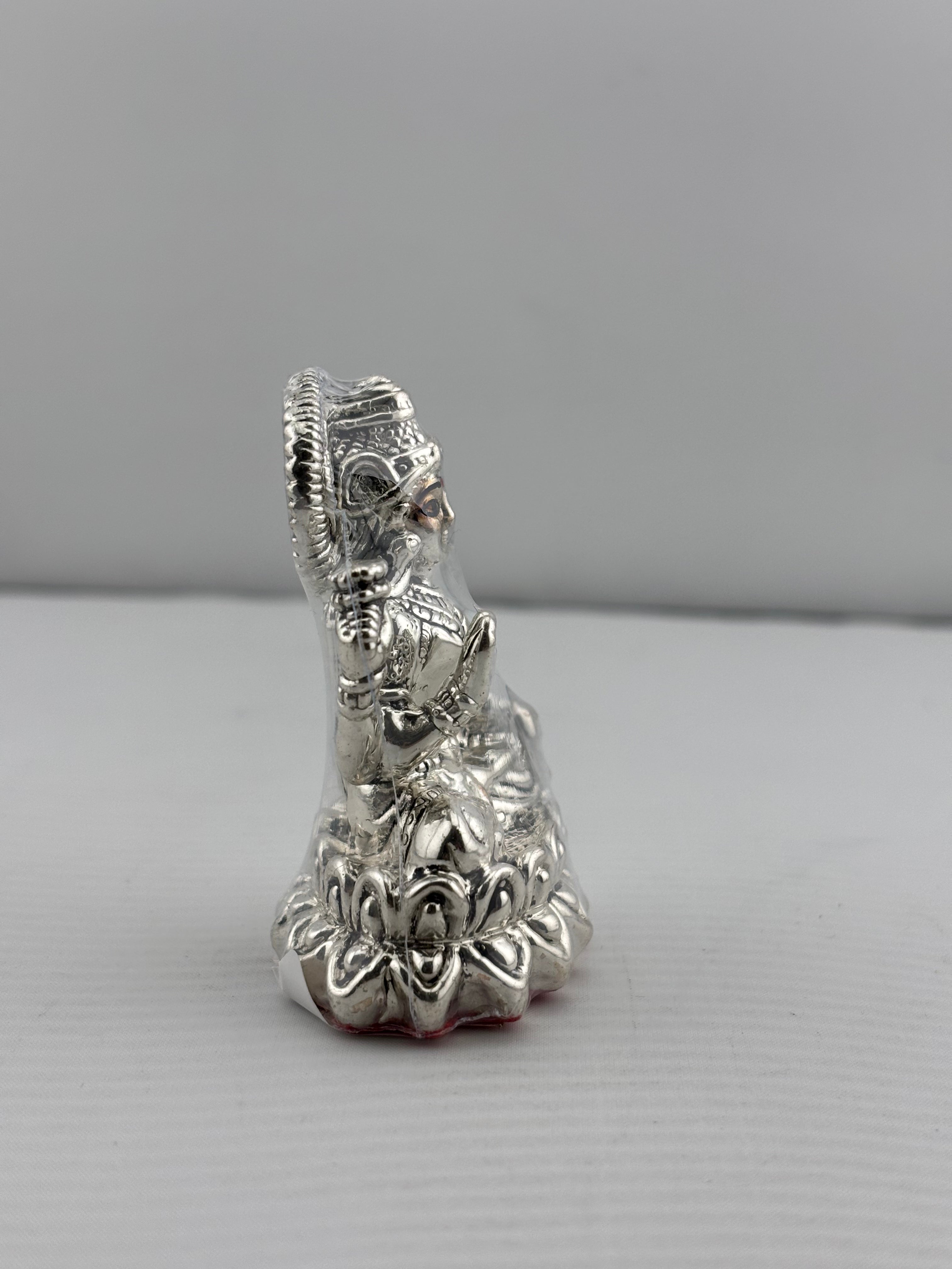 Silver Goddess Lakshmi Idol Design 4 23gm – Divine Laxmi Murti for Home Mandir & Gifting
