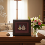 999 Pure Silver Ganesha & Lakshmi Photo Frame 10gm – Auspicious Frame silver idol
