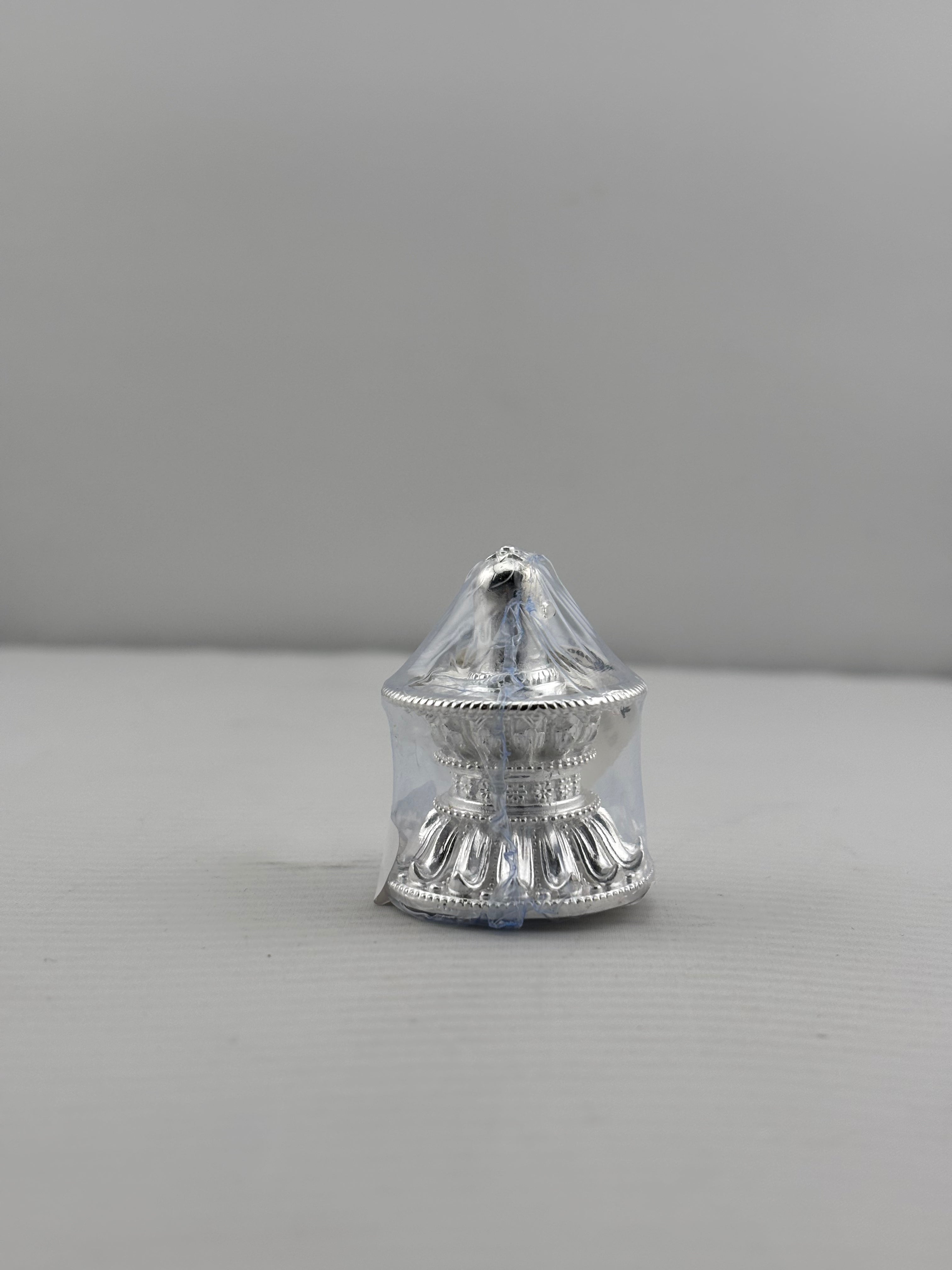 Silver Shiv Ling Design 2 40gm – Sacred Shivling for Pooja & Home Mandir silver idol