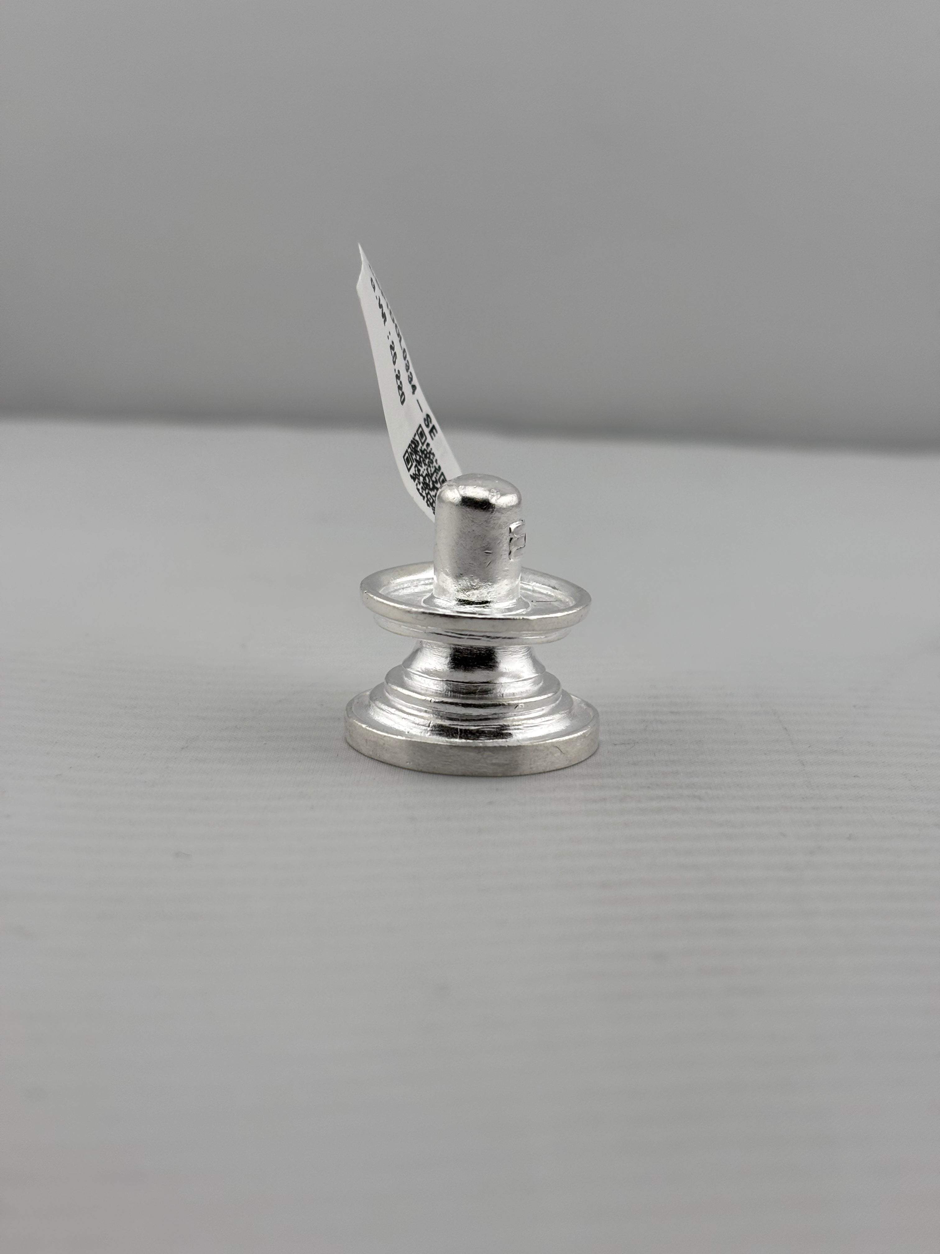 Silver Shiv Ling Design 3 25gm – Sacred Shivling for Pooja & Home Mandir silver idol