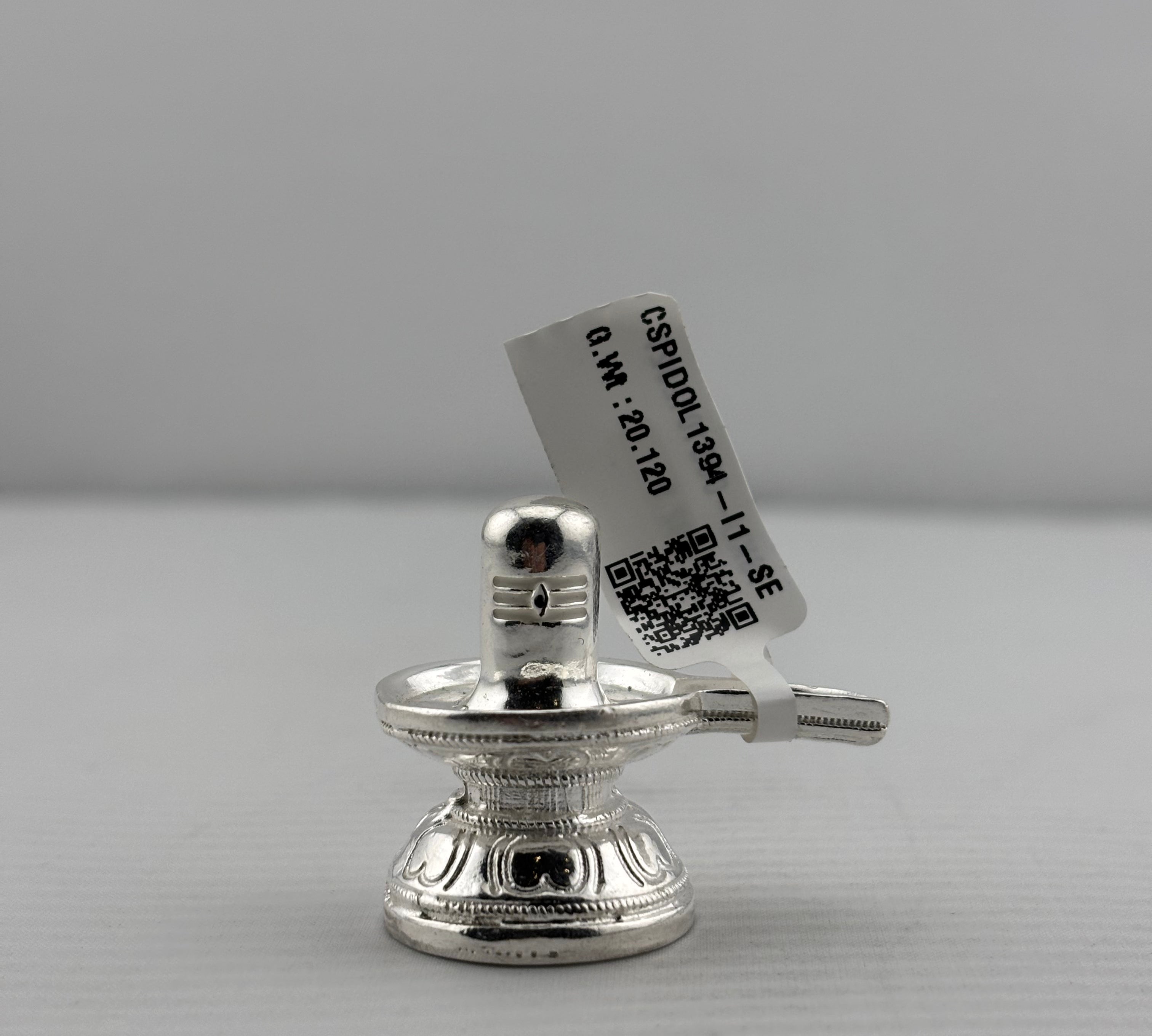Silver Shiv Ling Design 4 20gm – Sacred Shivling for Pooja & Home Mandir silver idol