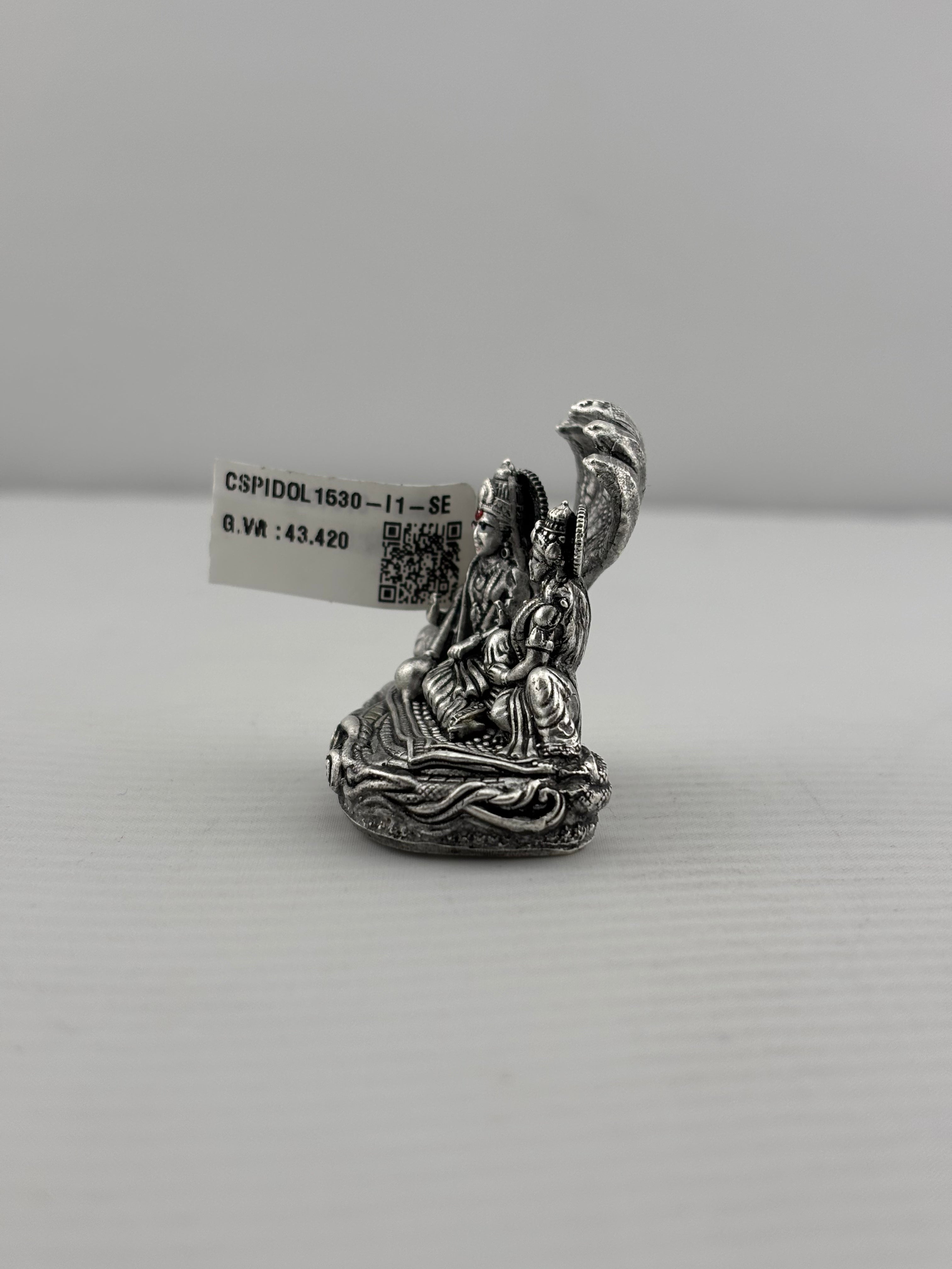 Silver Vishnu & Lakshmi Idol 40gm – Divine Couple Murti for Pooja & Prosperity