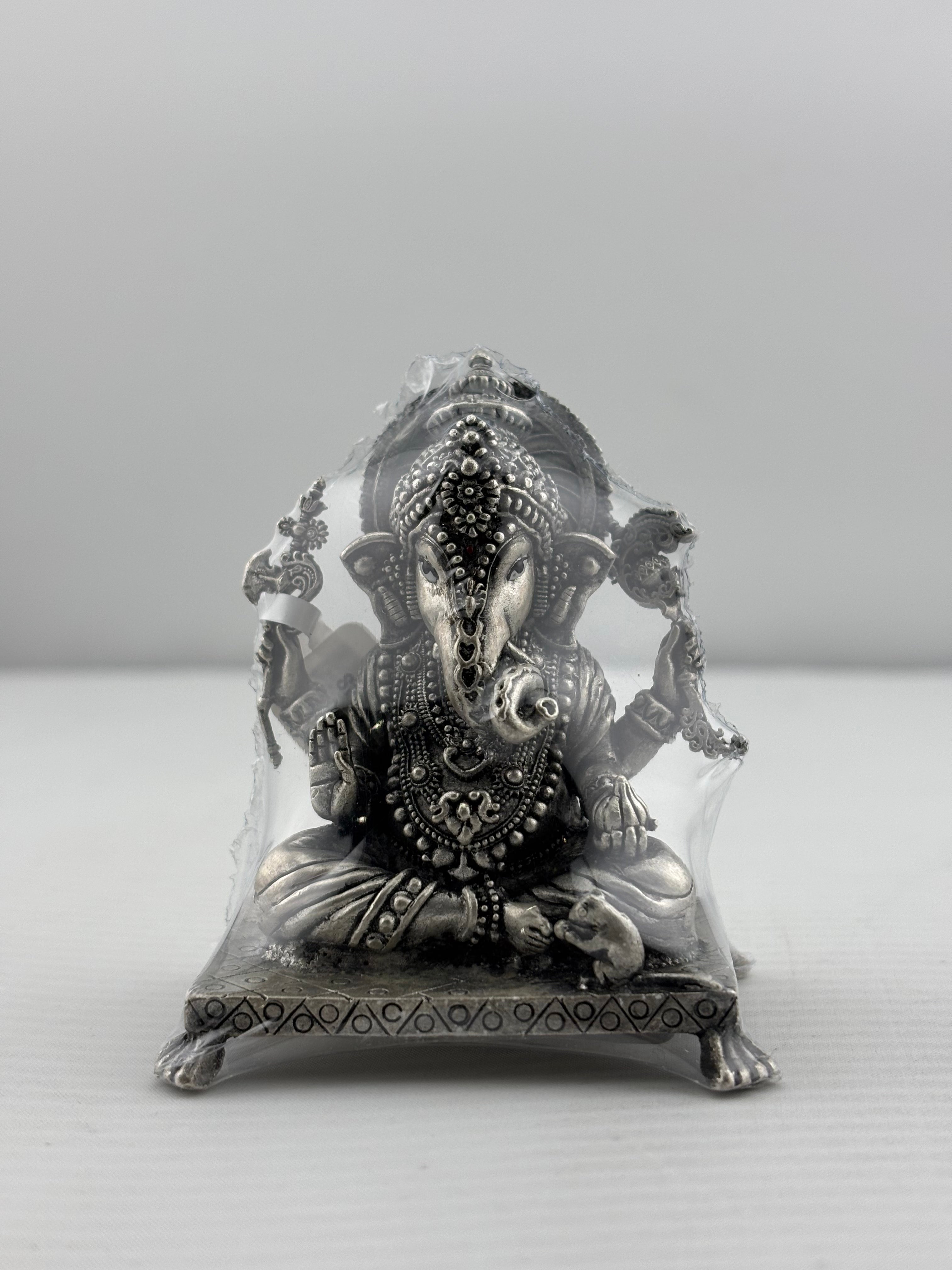 Silver Ganesha Idol 120gm – Divine Ganpati Murti for Home Mandir & Gifting