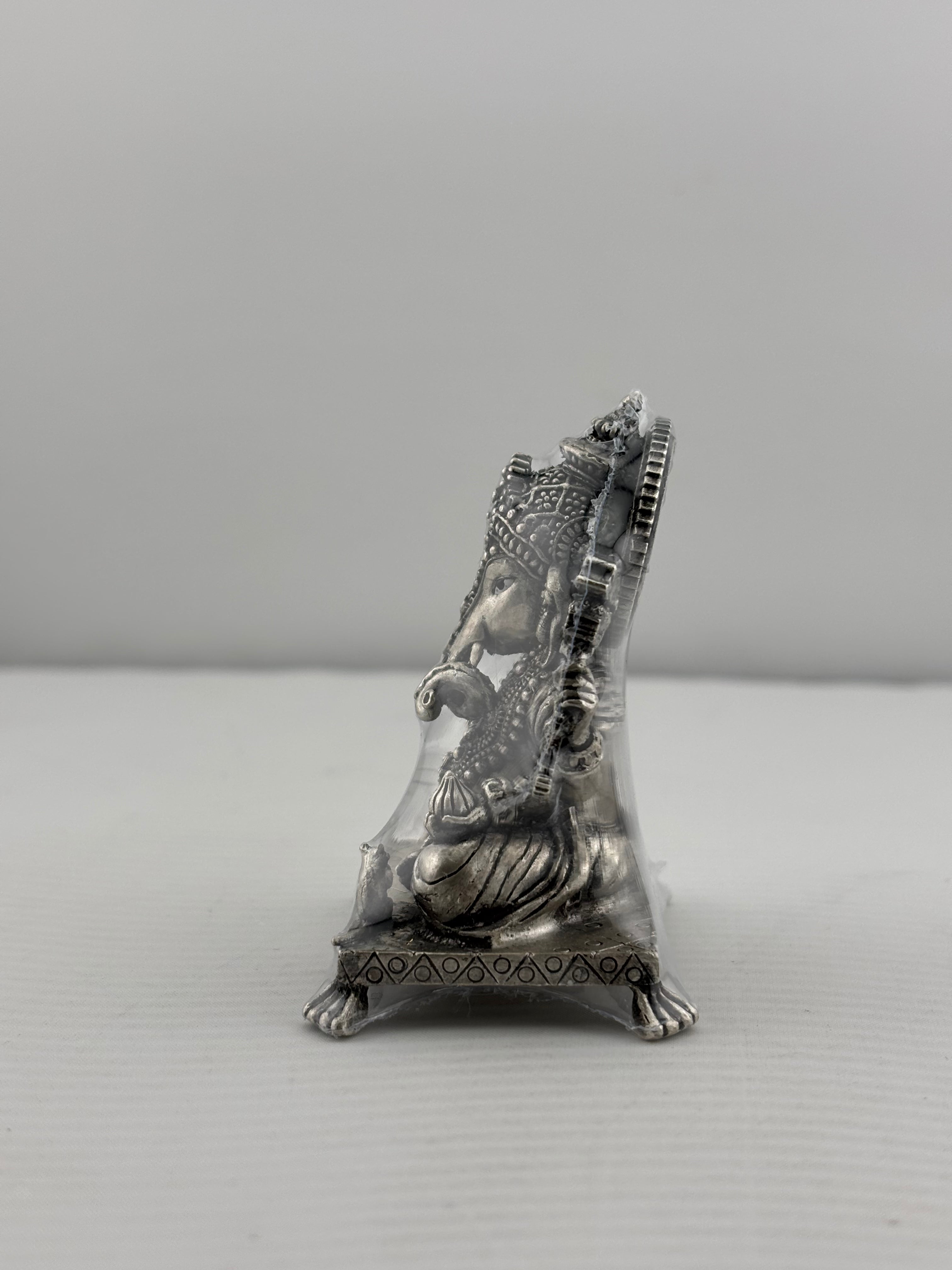 Silver Ganesha Idol 120gm – Divine Ganpati Murti for Home Mandir & Gifting