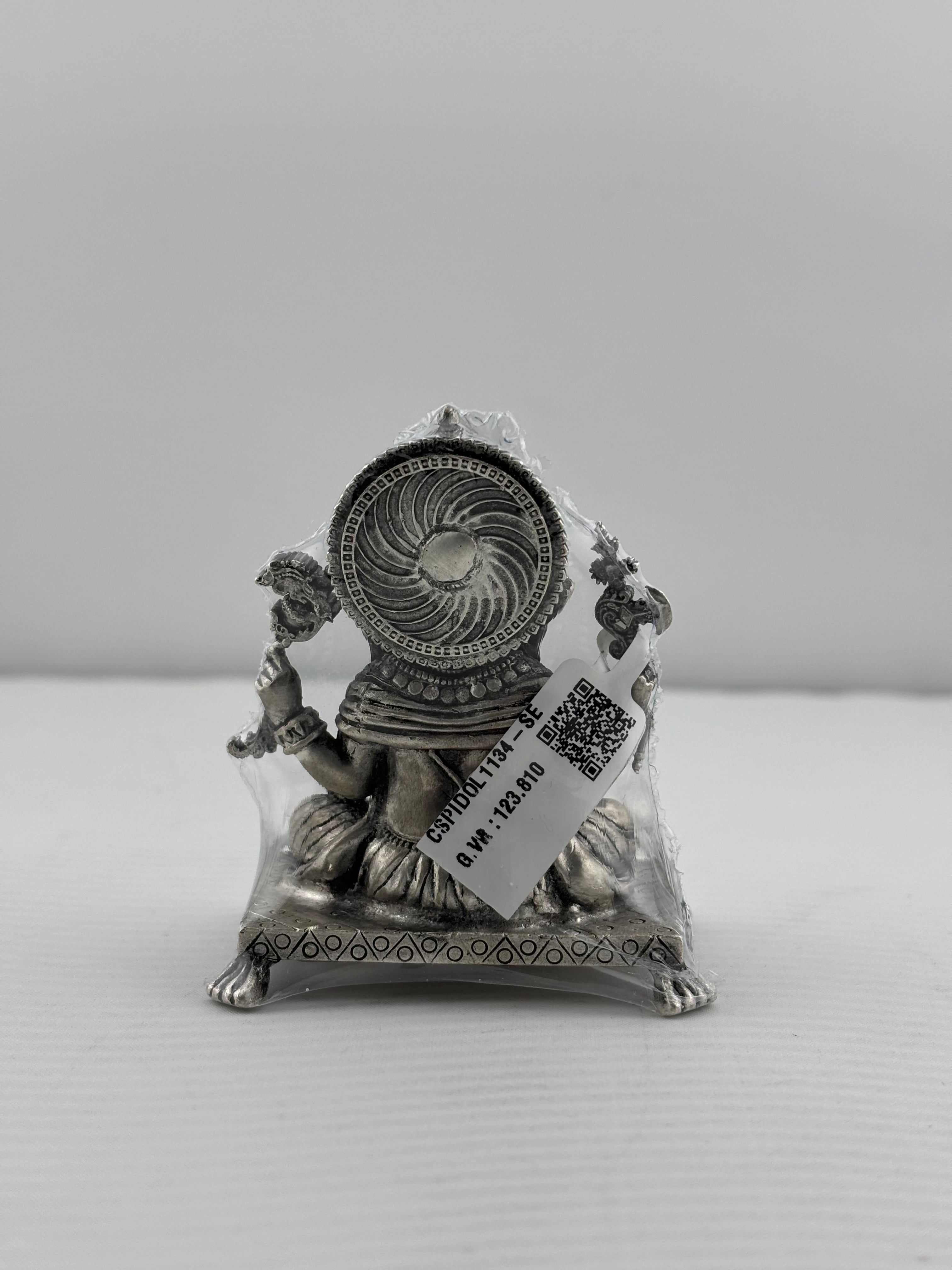 Silver Ganesha Idol 120gm – Divine Ganpati Murti for Home Mandir & Gifting