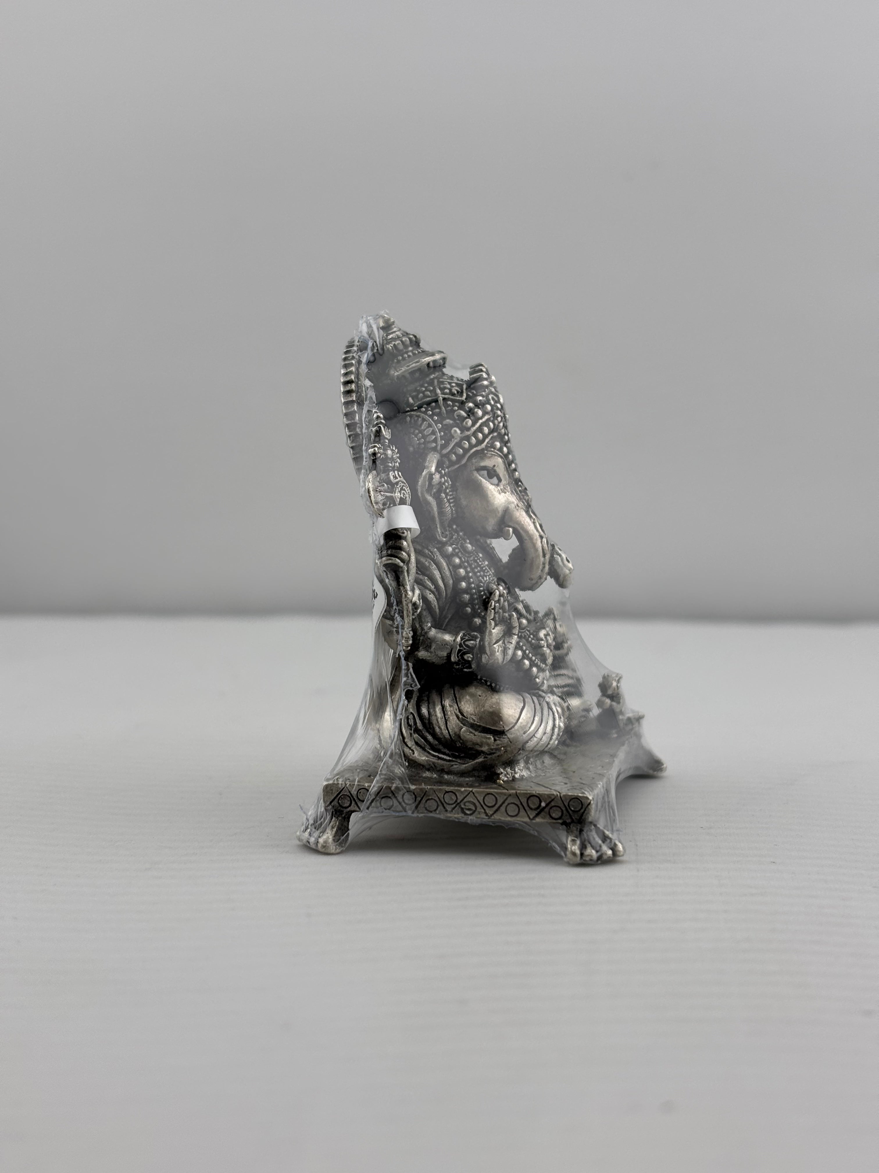 Silver Ganesha Idol 120gm – Divine Ganpati Murti for Home Mandir & Gifting