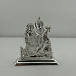 Silver Radha Krishna Idol 22gm – Spiritual Radha Krishna Murti for Temple Decor & Festivals