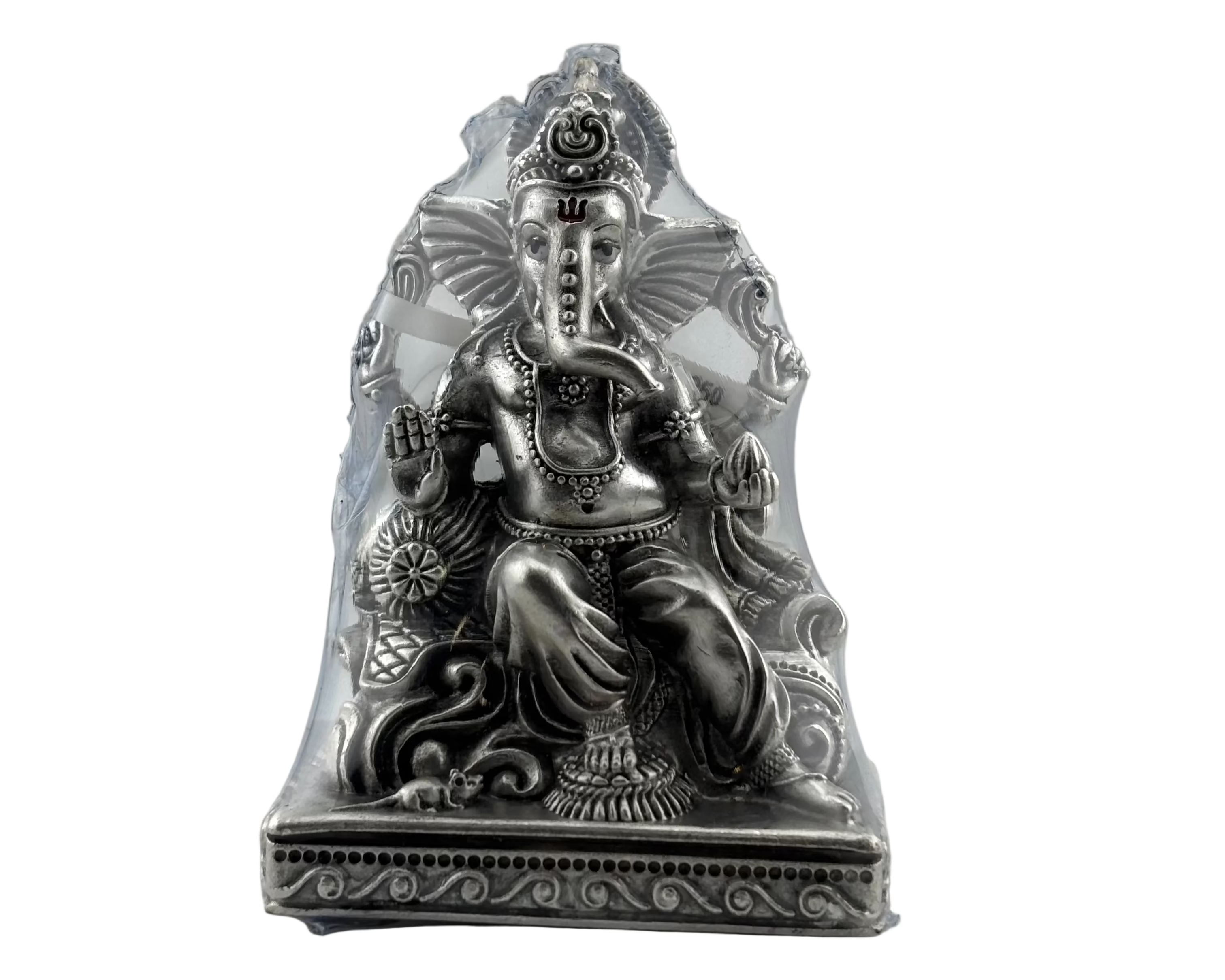 Silver Lord Ganesh Idol heavy – Spiritual Ganesh Murti for Temple Decor & Festivals