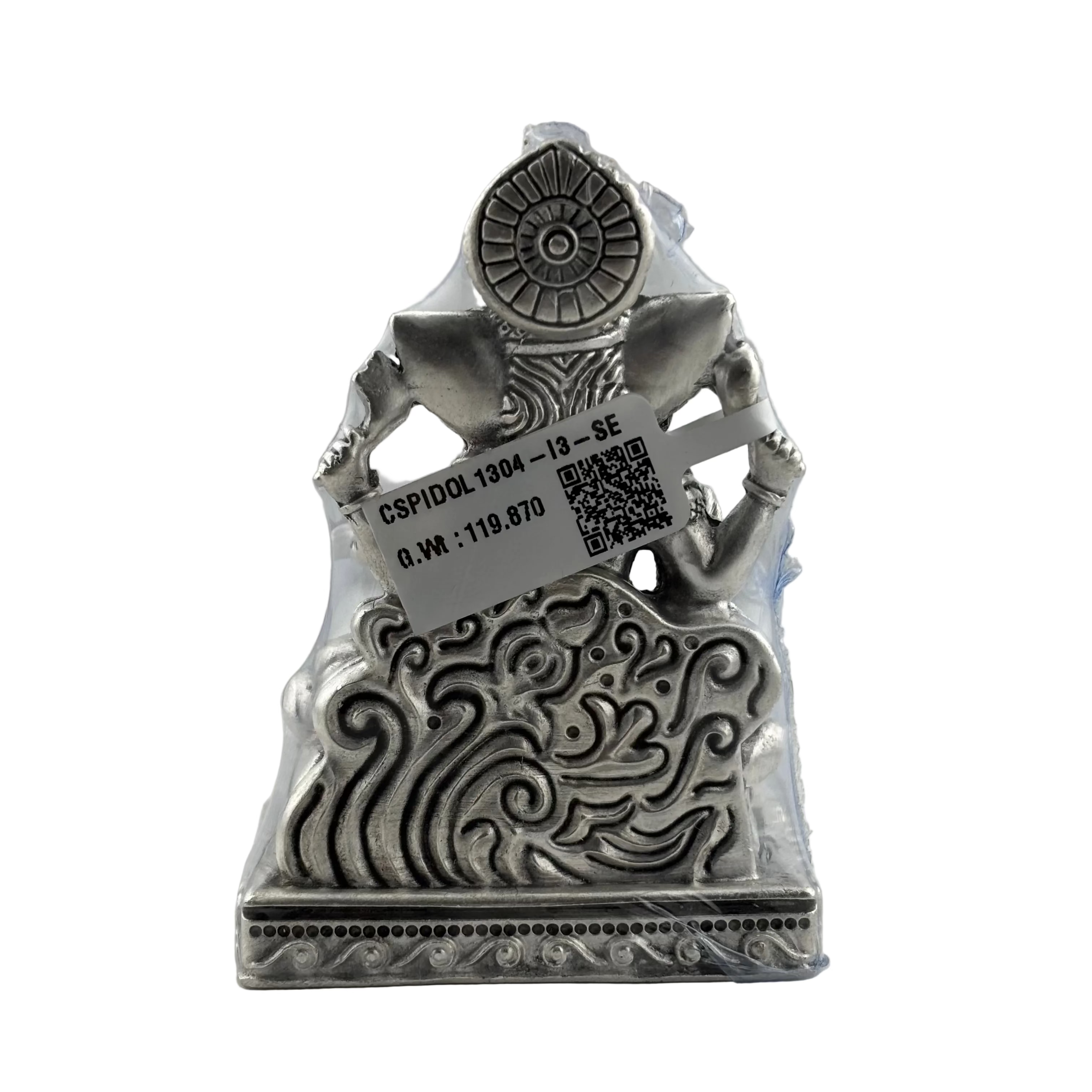 Silver Lord Ganesh Idol heavy – Spiritual Ganesh Murti for Temple Decor & Festivals