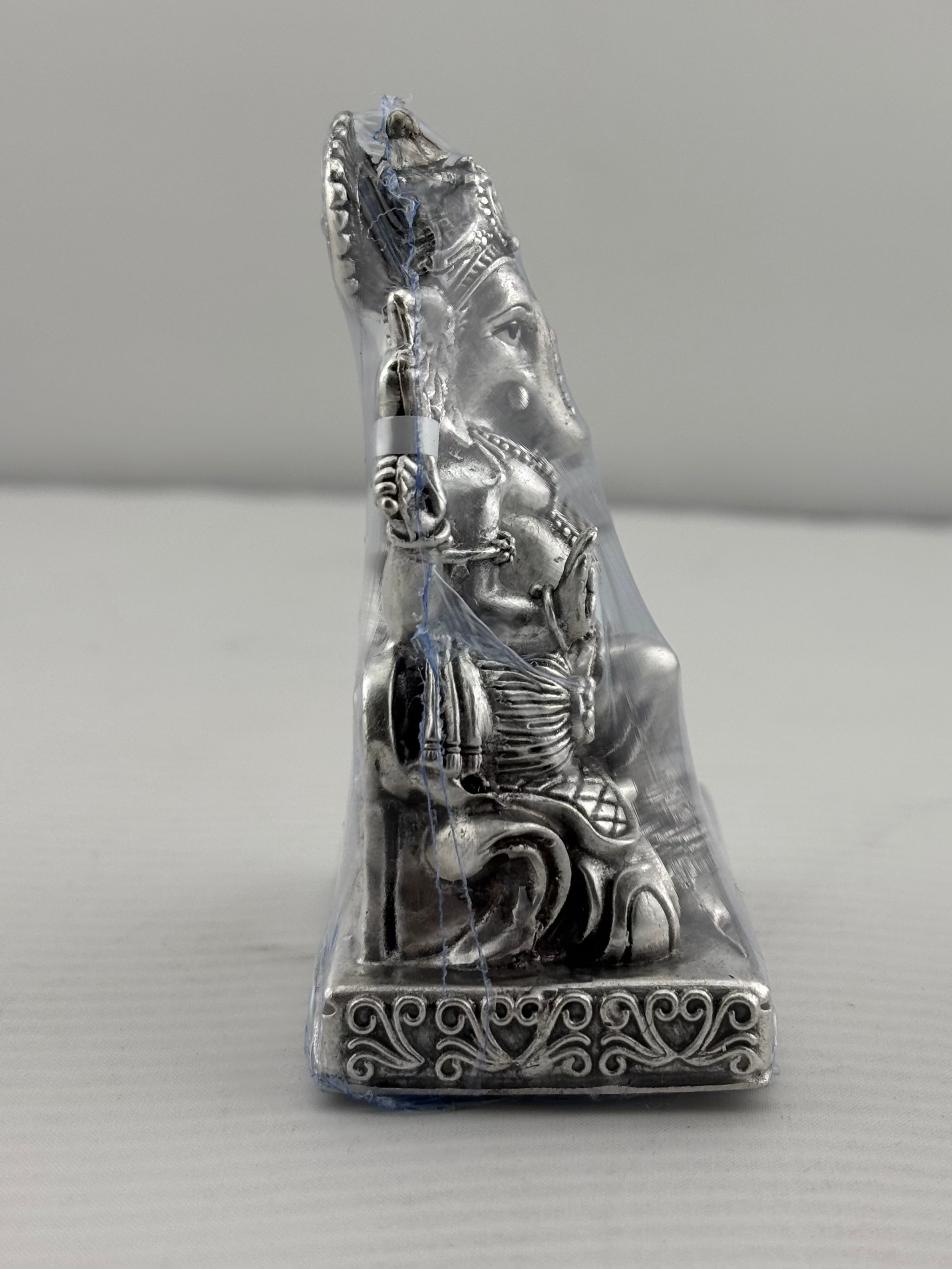 Silver Lord Ganesh Idol heavy – Spiritual Ganesh Murti for Temple Decor & Festivals