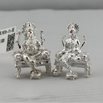 Silver Ganesh Lakshmi Idol 21gm – Spiritual Ganesh Lakshmi Murti for Temple Decor & Festivals