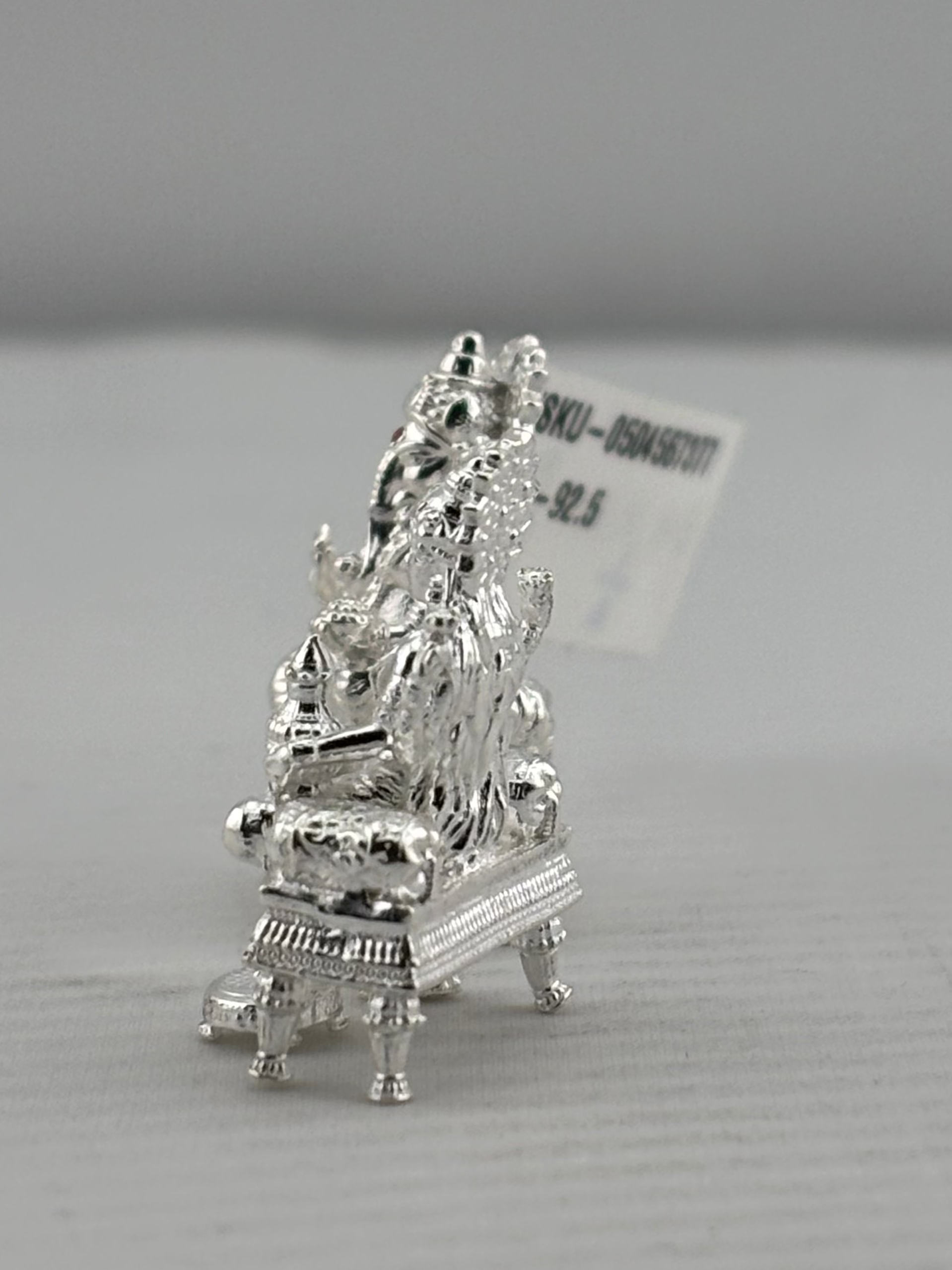 Silver Ganesh Lakshmi Idol 21gm – Spiritual Ganesh Lakshmi Murti for Temple Decor & Festivals