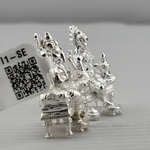 Silver Ganesh Lakshmi Idol 21gm – Spiritual Ganesh Lakshmi Murti for Temple Decor & Festivals