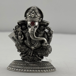 Silver Lord Ganesh Idol 26gm – Spiritual Ganesh Murti for Temple Decor & Festivals