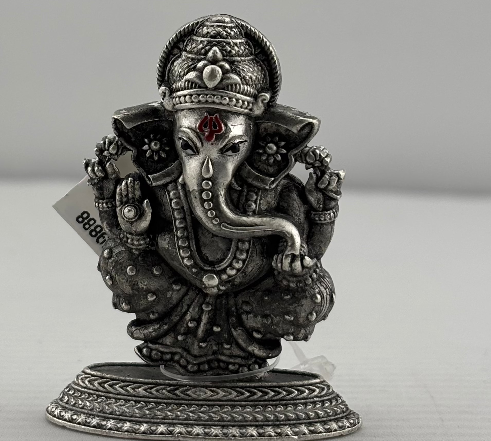 Silver Lord Ganesh Idol 26gm – Spiritual Ganesh Murti for Temple Decor & Festivals