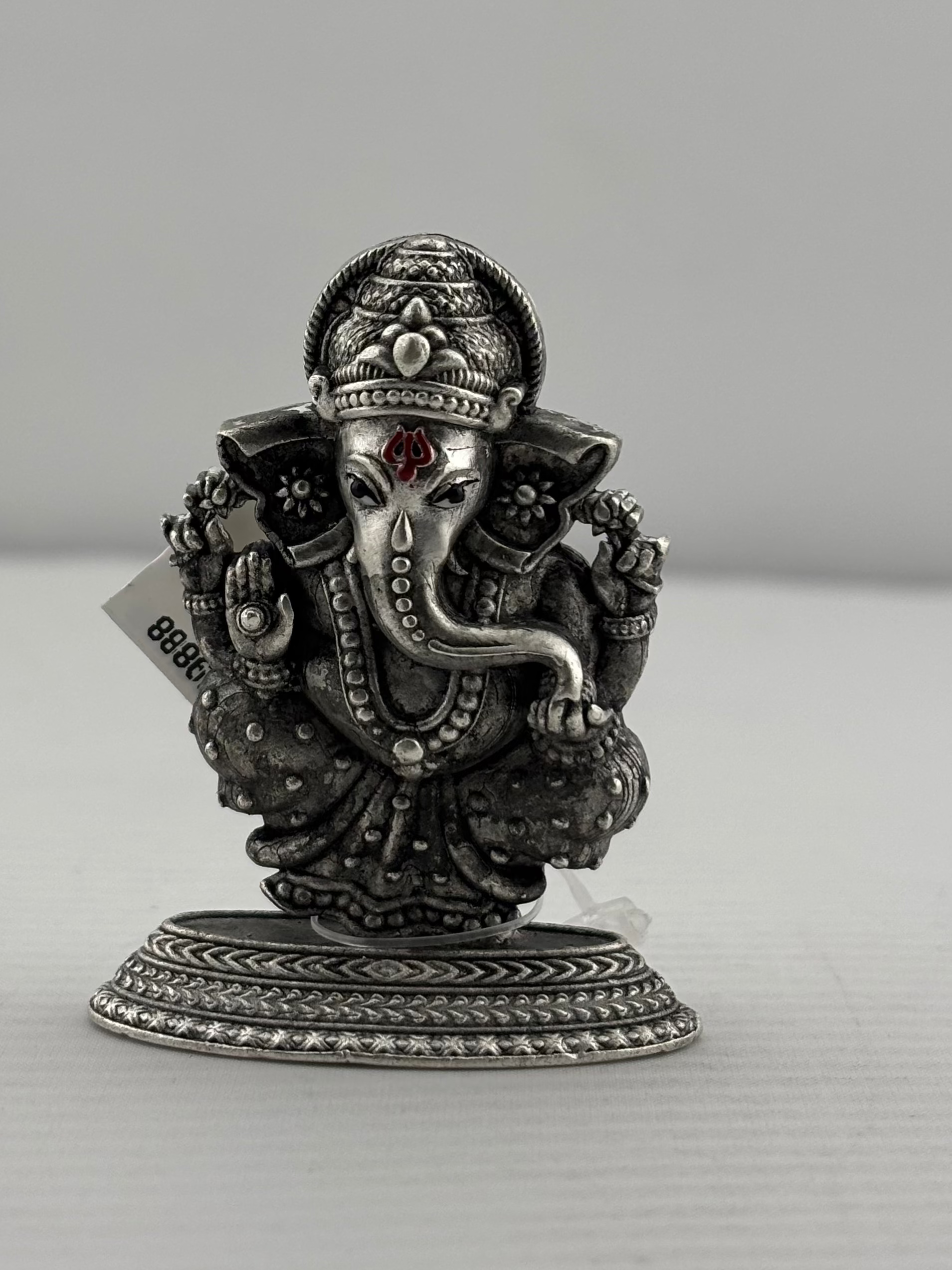Silver Lord Ganesh Idol 26gm – Spiritual Ganesh Murti for Temple Decor & Festivals
